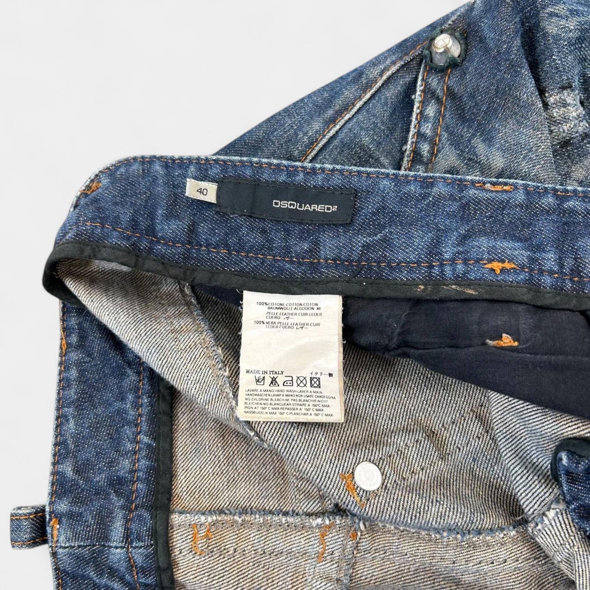 Dsquared2 Dsquared2 FW2005 "I Love Jesus" Patchwork Denim Size US 28 / EU 44 - 8 Thumbnail