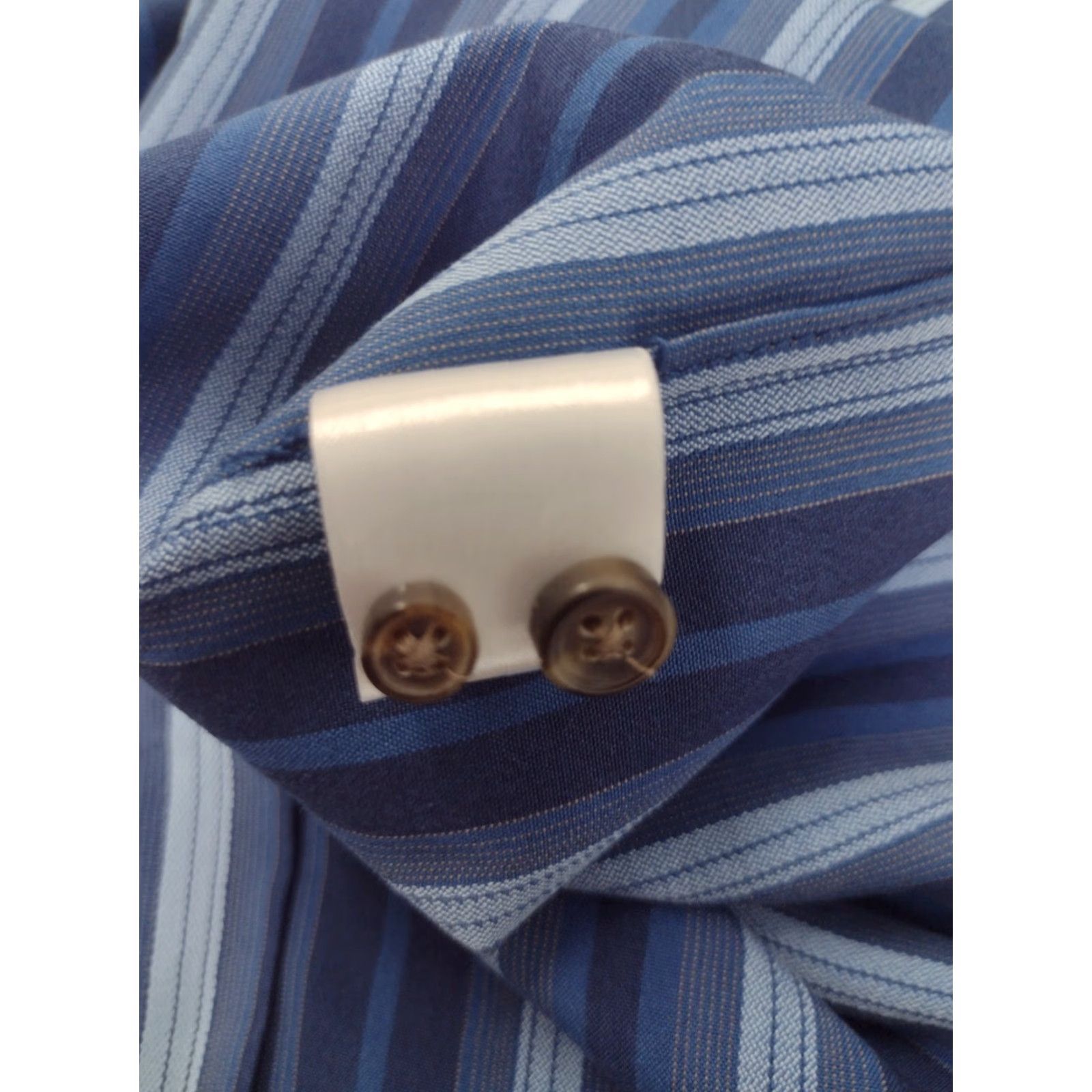 Tommy Bahama TOMMY BAHAMA Shirt Mens XL Silk Blue Striped Long Sleeve Button-Up Collared Aloha 100% Silk Size US XL / EU 56 / 4 - 6 Thumbnail