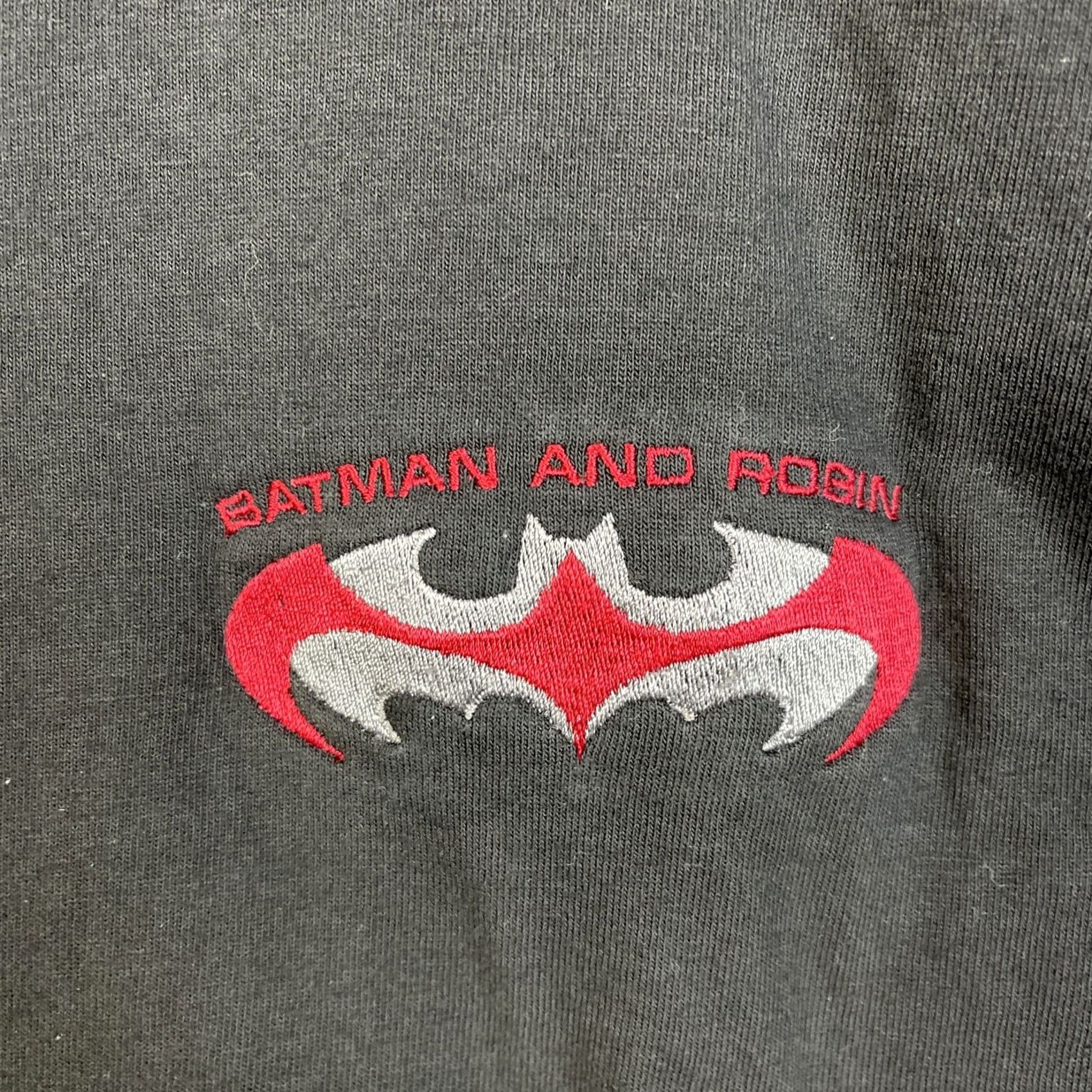 Vintage VINTAGE Batman And Robin Shirt Mens XL Black Crew Staff Movie Tonys Food Service Shirt Size US XL / EU 56 / 4 - 6 Thumbnail