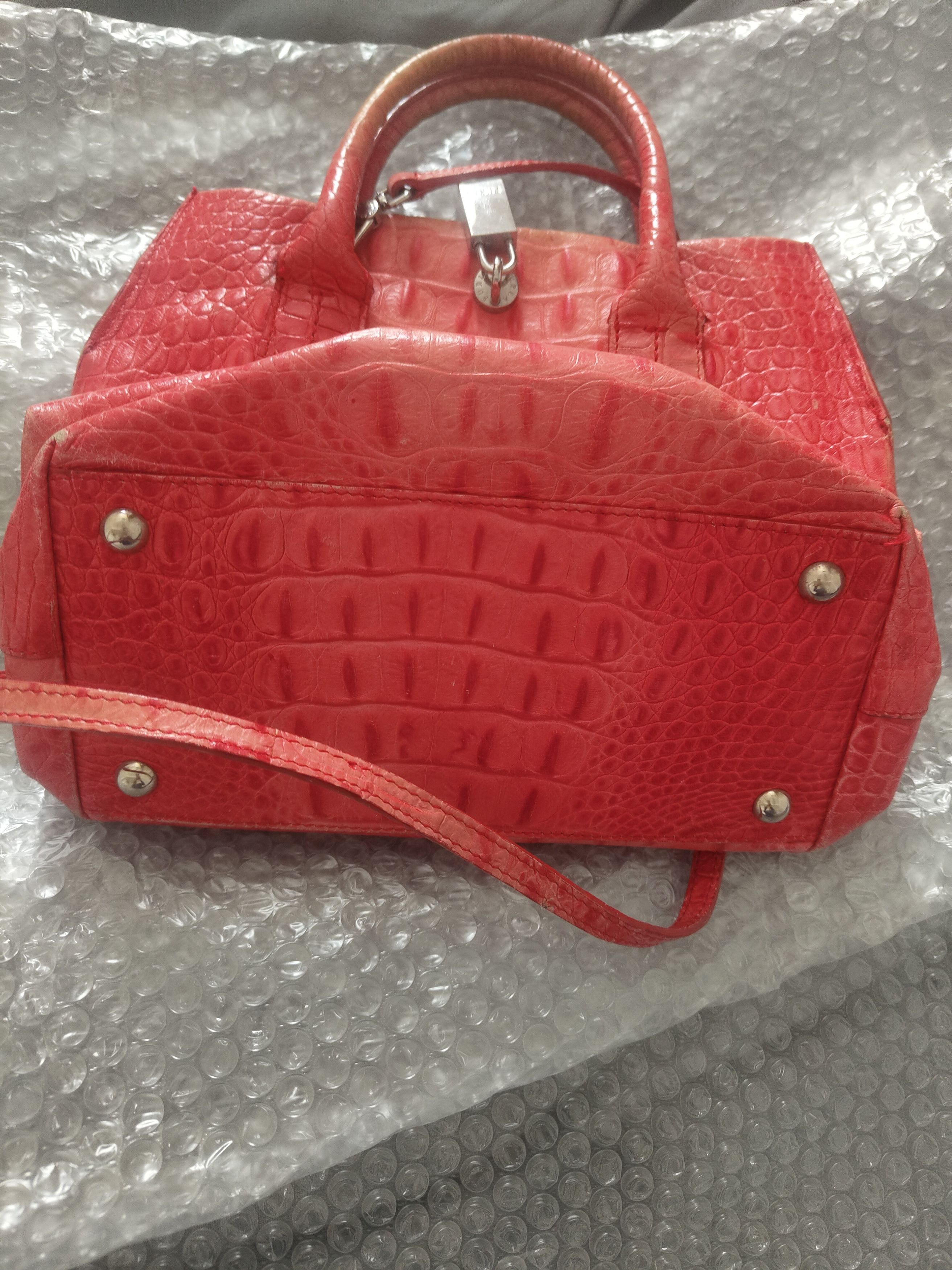 Furla Furla Crocodile Leather Bag Pink Size ONE SIZE - 2 Thumbnail