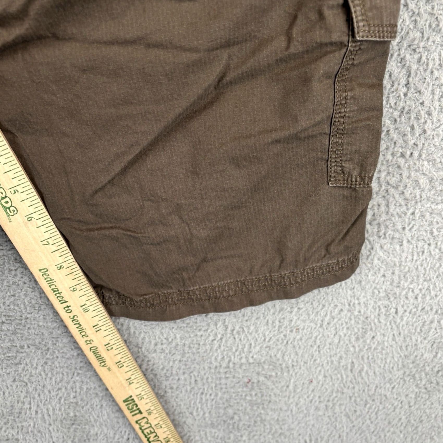 Armani Exchange Armani Exchange AX Cargo Short Men 34 Brown Cargo Pocket Ripstop Zip Button Flat Front Mid Rise Casual Regular Size US 34 / EU 50 - 5 Thumbnail
