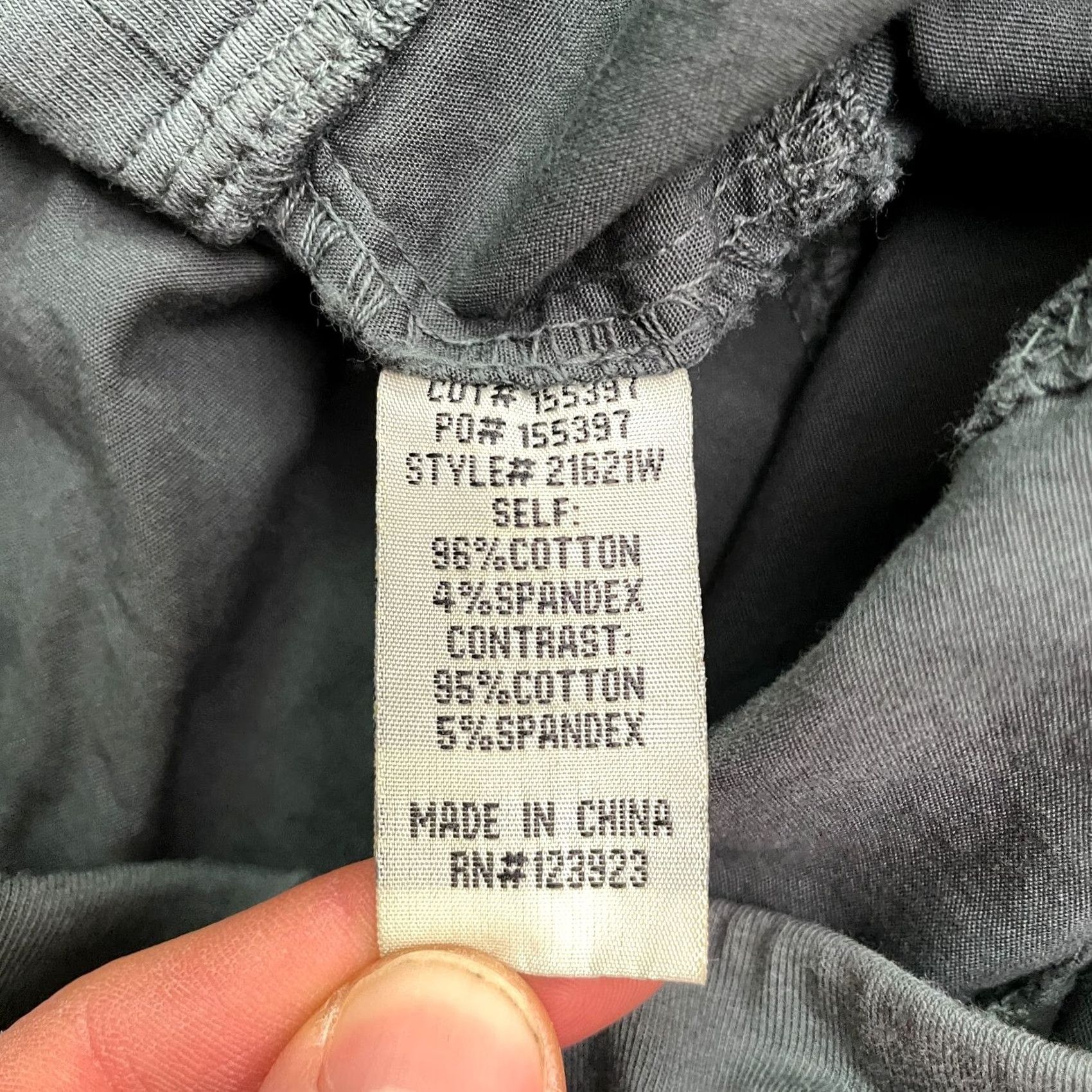 Vintage Wearable Geyser Womens Large Black Gray Mid Rise Active Pull On Pants Tapered 33 in Inseam Knits Cotton Spandex Athletic Casual 30 in 3/3/33 in Size 36" / US 14 / IT 50 - 5 Thumbnail