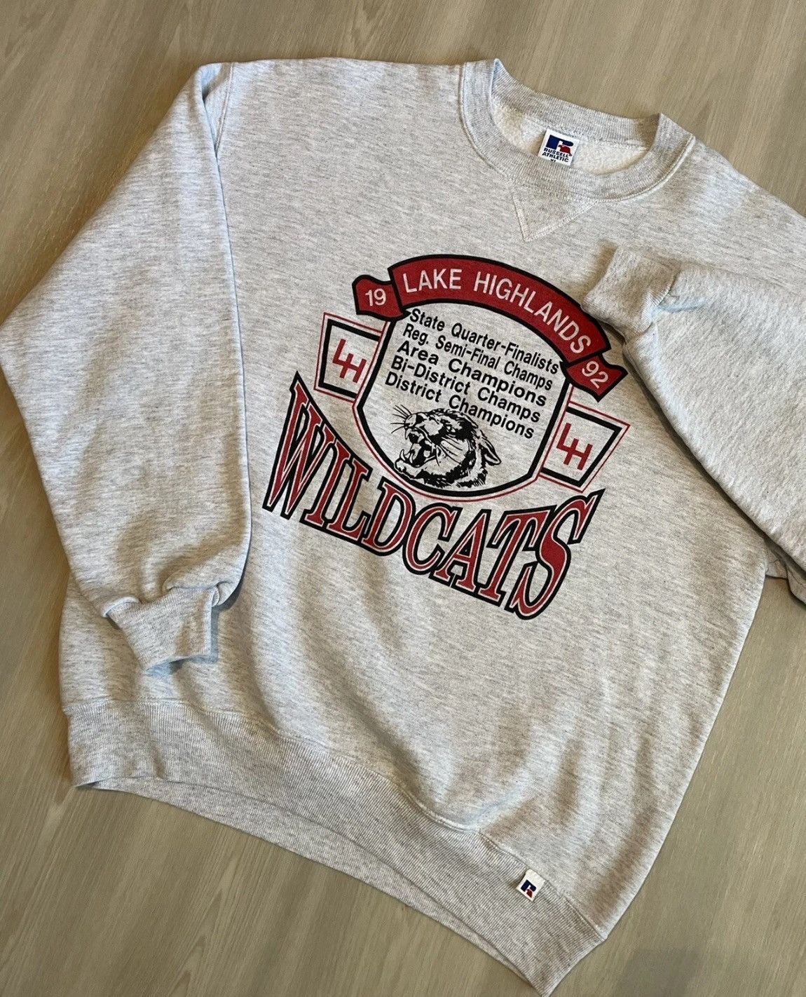 Russell Athletic Vintage 90s Russell Lake Highlands Wildcats USA XL Size US XL / EU 56 / 4 - 2 Thumbnail