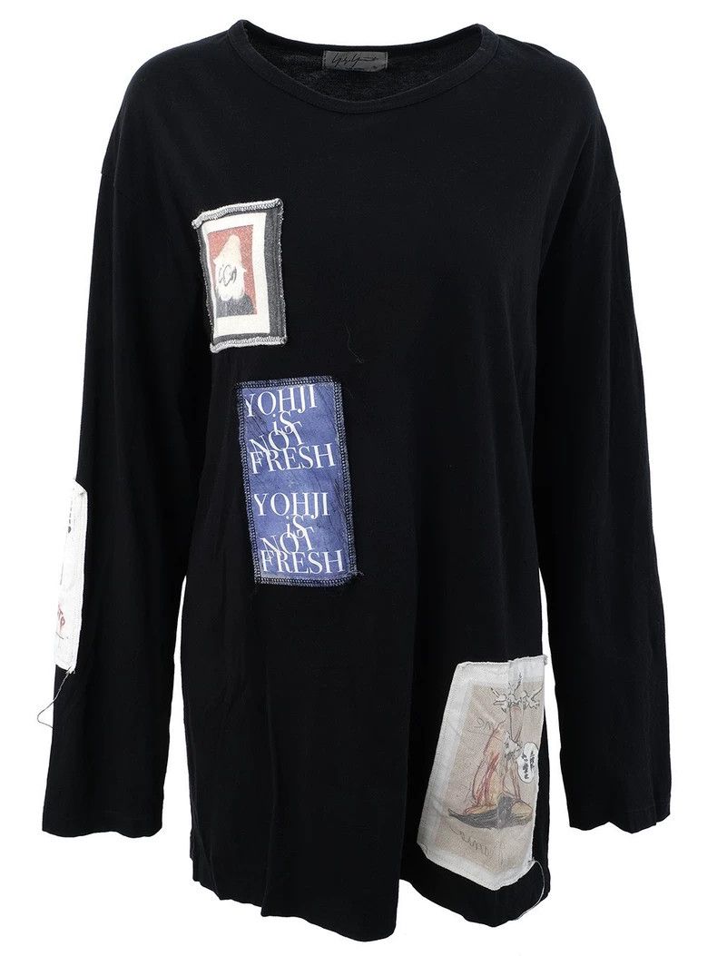 Yohji Yamamoto Yohji Yamamoto Black Patchwork long Sleeve 2502-Nextarrow Size US L / EU 52-54 / 3 - 1 Thumbnail