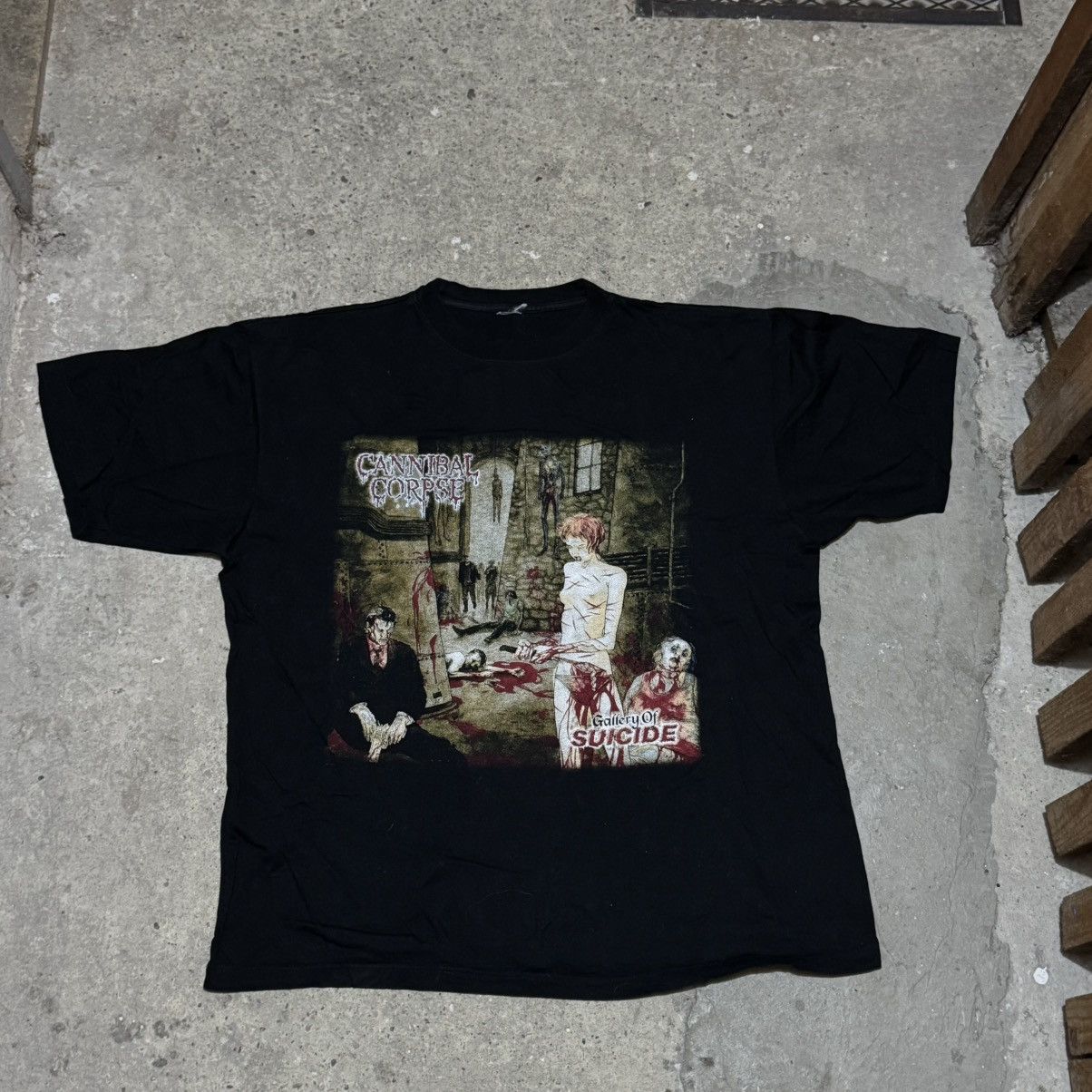 Band Tees × Vintage Vintage 90s Cannibal Corpse Gallery Of Suicide t-shirt Size US XL / EU 56 / 4 - 1 Thumbnail