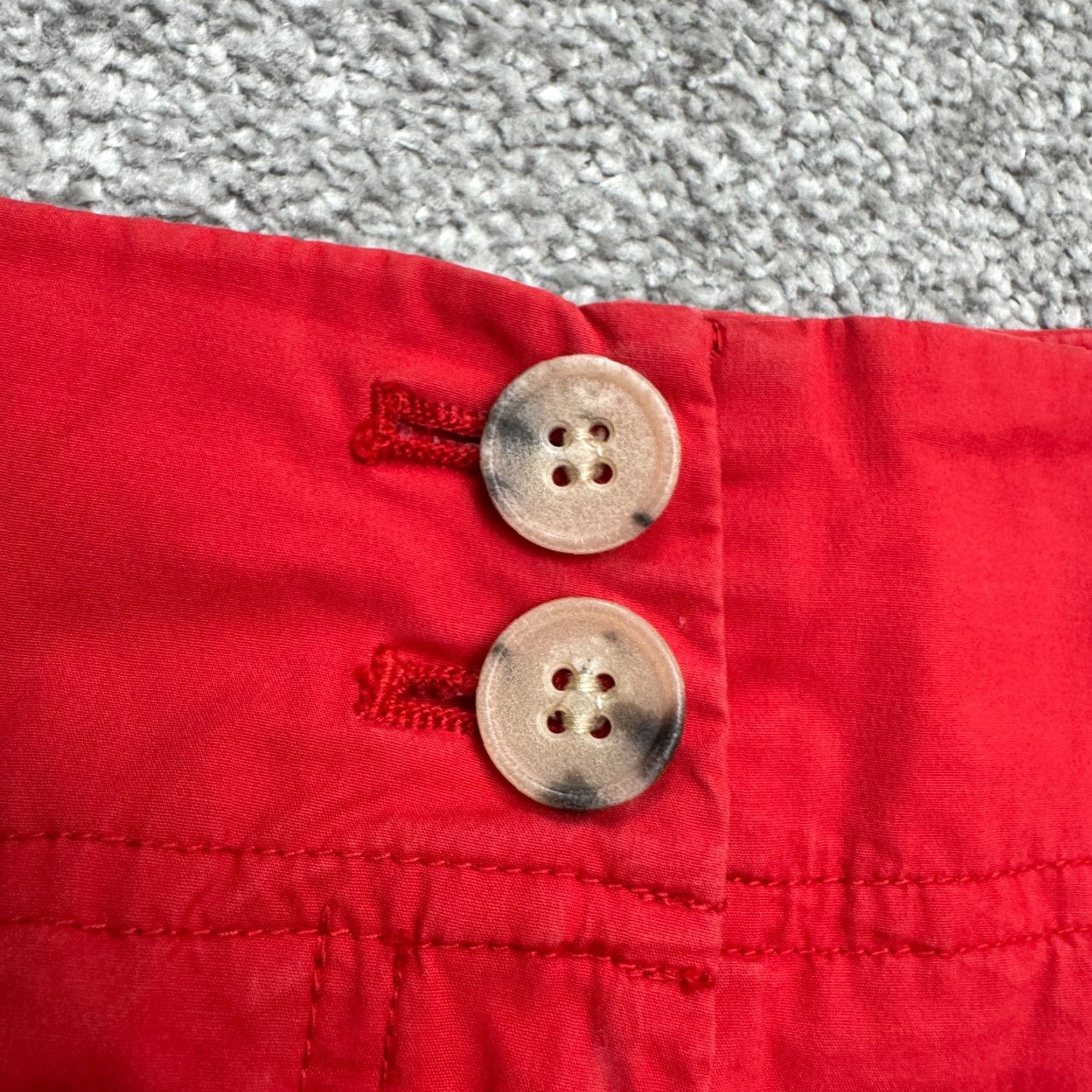 Banana Republic VINTAGE? No — Theory Wide Leg Cropped Chino Pants Womens 6 Red Mid Rise Cotton Trouser 32x23.5 Size 28" / US 6 / IT 42 - 3 Thumbnail