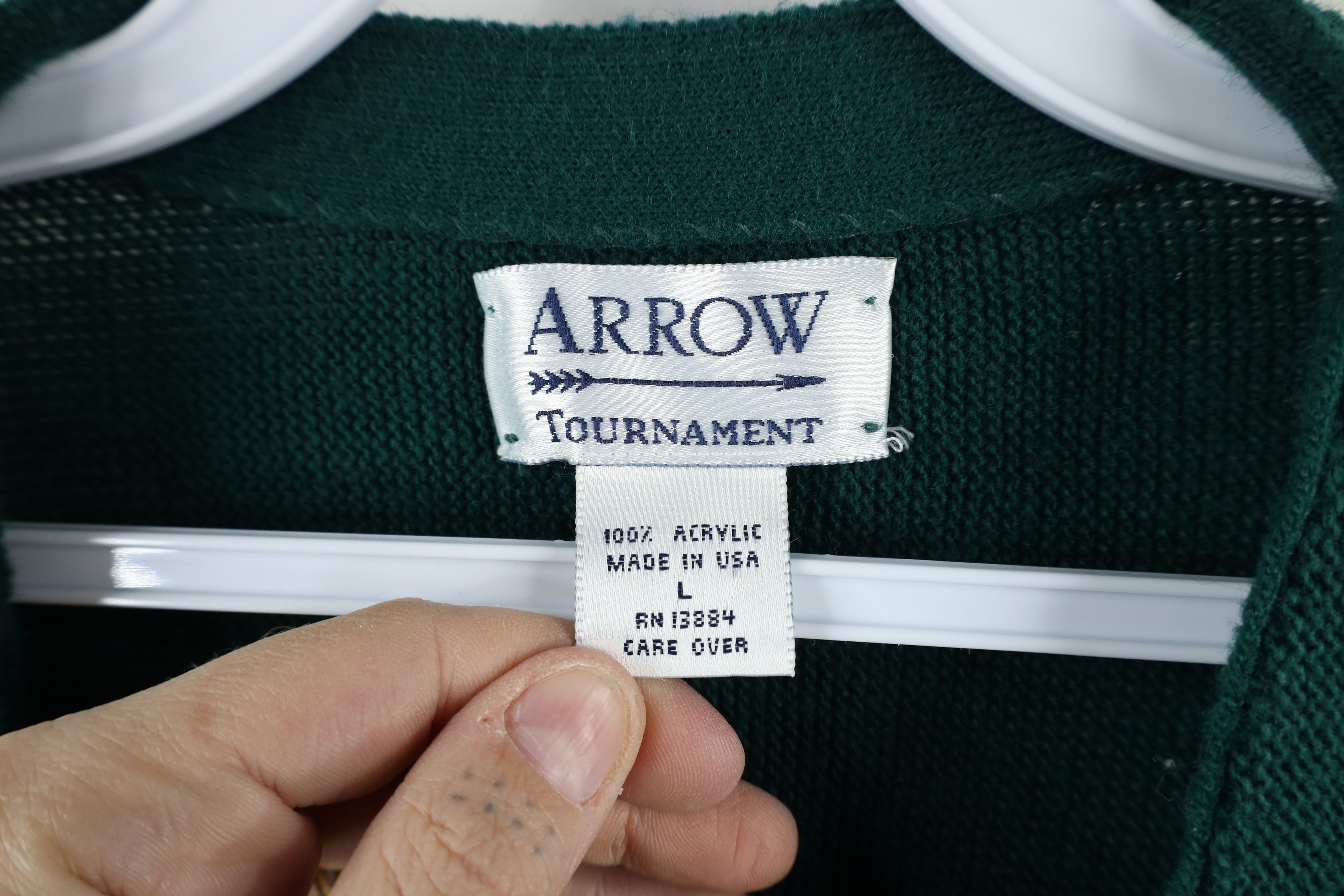 Vintage Vintage 90s Streetwear Knit Cardigan Sweater Green USA Size US L / EU 52-54 / 3 - 5 Thumbnail