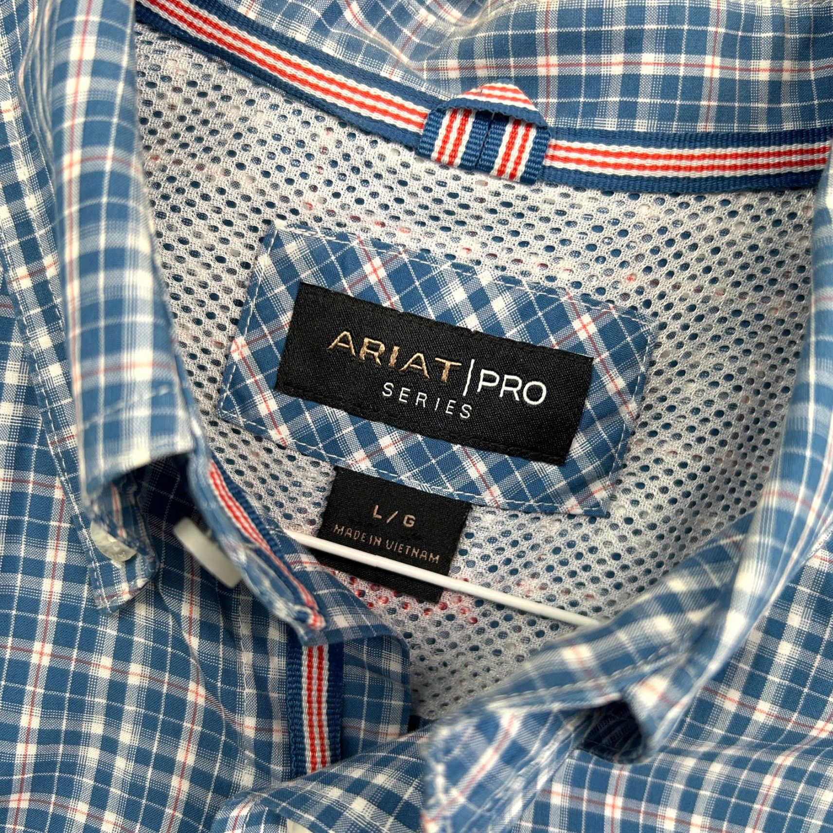 Ariat Ariat Pro Series Button-Up Shirt L Blue Plaid Long Sleeve Workwear Cowboy Rodeo Shirt Mens Size US L / EU 52-54 / 3 - 3 Thumbnail