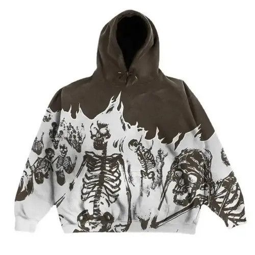VIBE Designer Streetwear Skeleton Graphic Hoodie Punk Gothic Size US XL / EU 56 / 4 - 4 Thumbnail