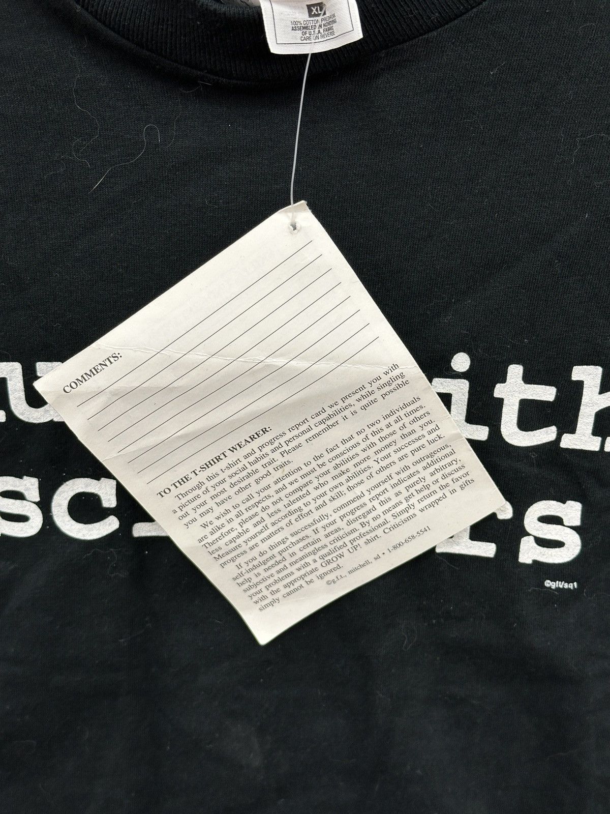 Fruit Of The Loom × Vintage Vtg 90s Runs With Scissors Men’s Black FOTL Graphic Tee XL Size US XL / EU 56 / 4 - 4 Thumbnail