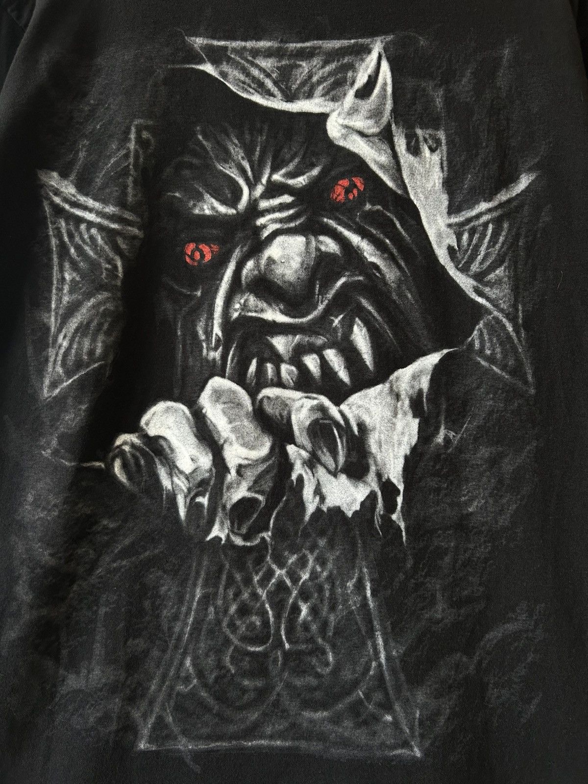 Vintage Skull tee shirt vintage spiral black Size US L / EU 52-54 / 3 - 4 Thumbnail