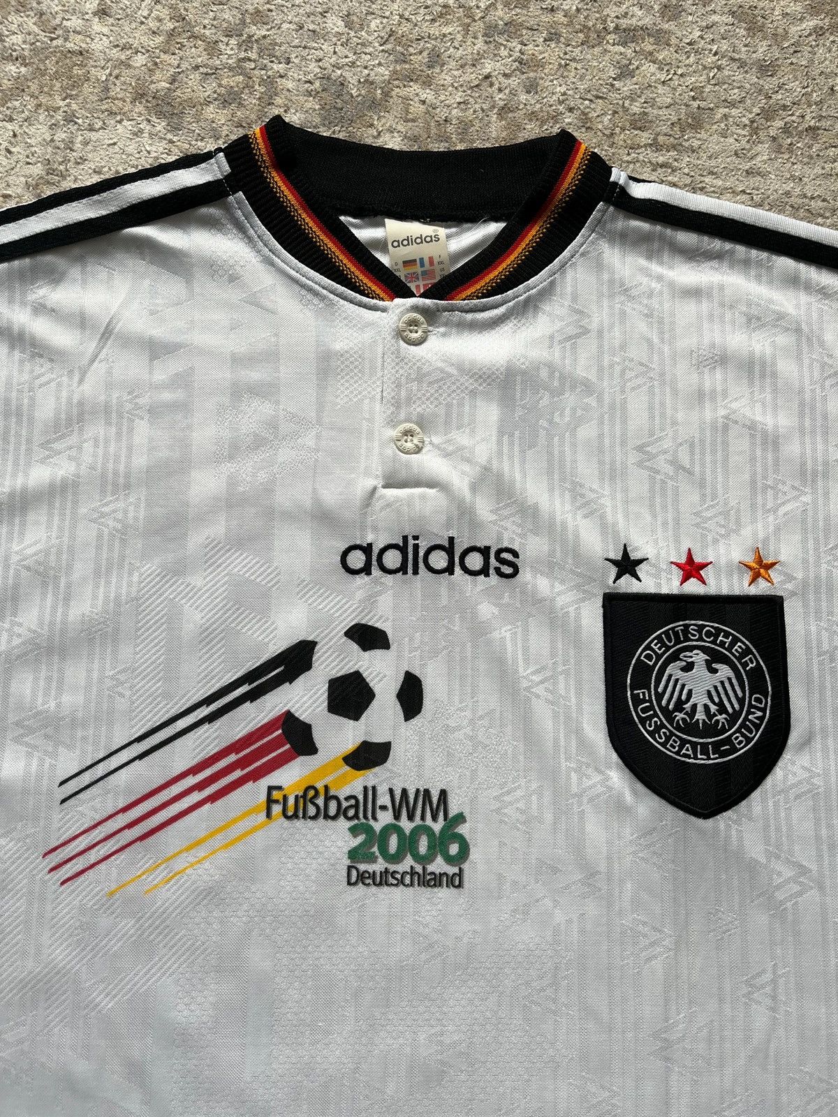Adidas Adidas 1996-98 Germany WM2006 Promo Home Shirt Jersey Size US XXL / EU 58 / 5 - 2 Thumbnail