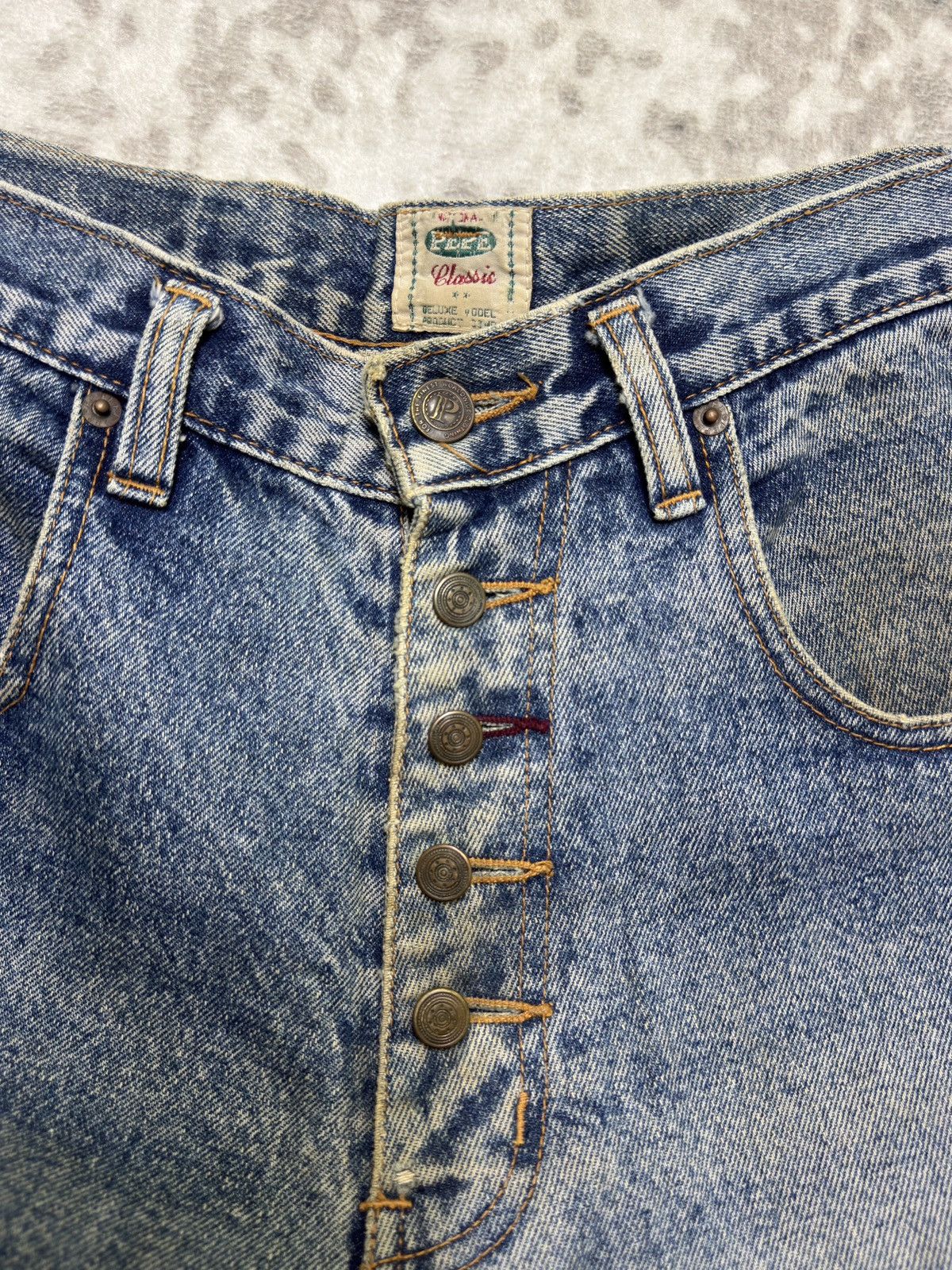 Pepe Jeans Vintage PePe Classic Stone Wash Baggy Loose Streetwear Denim Size US 30 / EU 46 - 8 Thumbnail