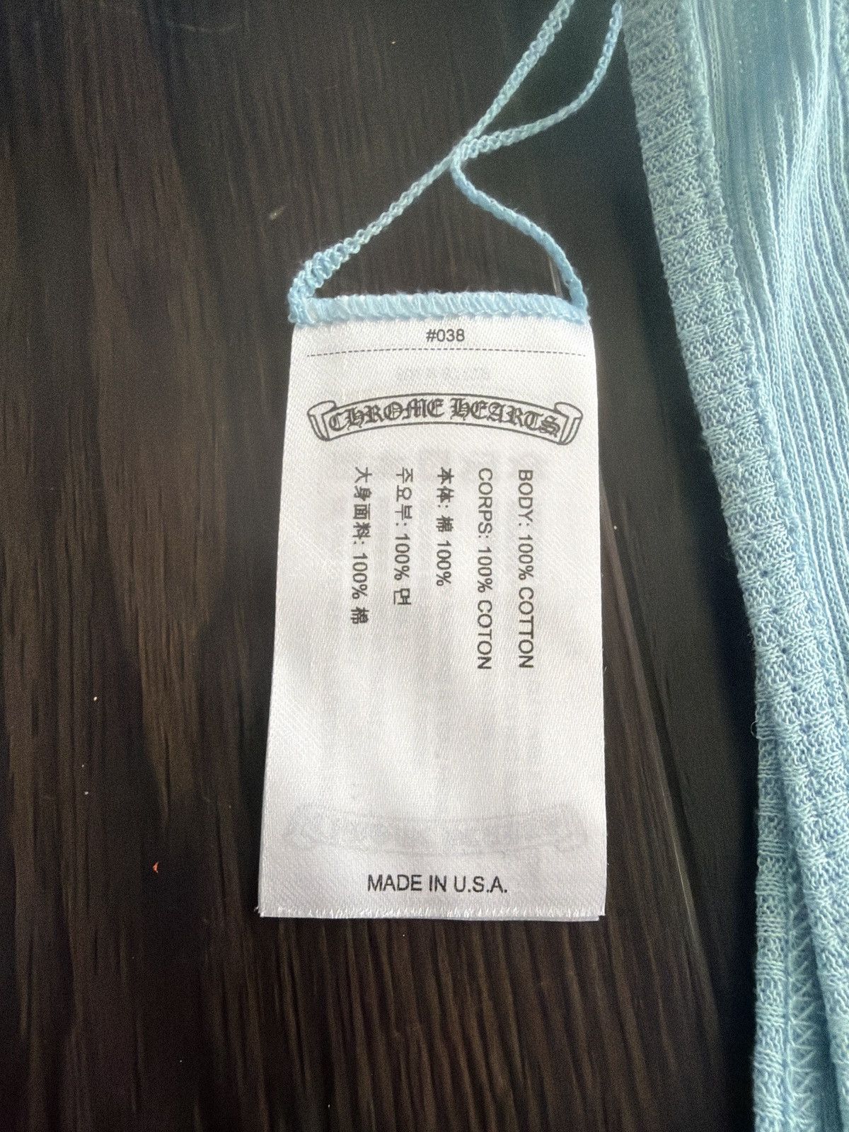 Chrome Hearts Chrome Hearts Baby Blue Horseshoe Tank Top Size US L / EU 52-54 / 3 - 5 Thumbnail