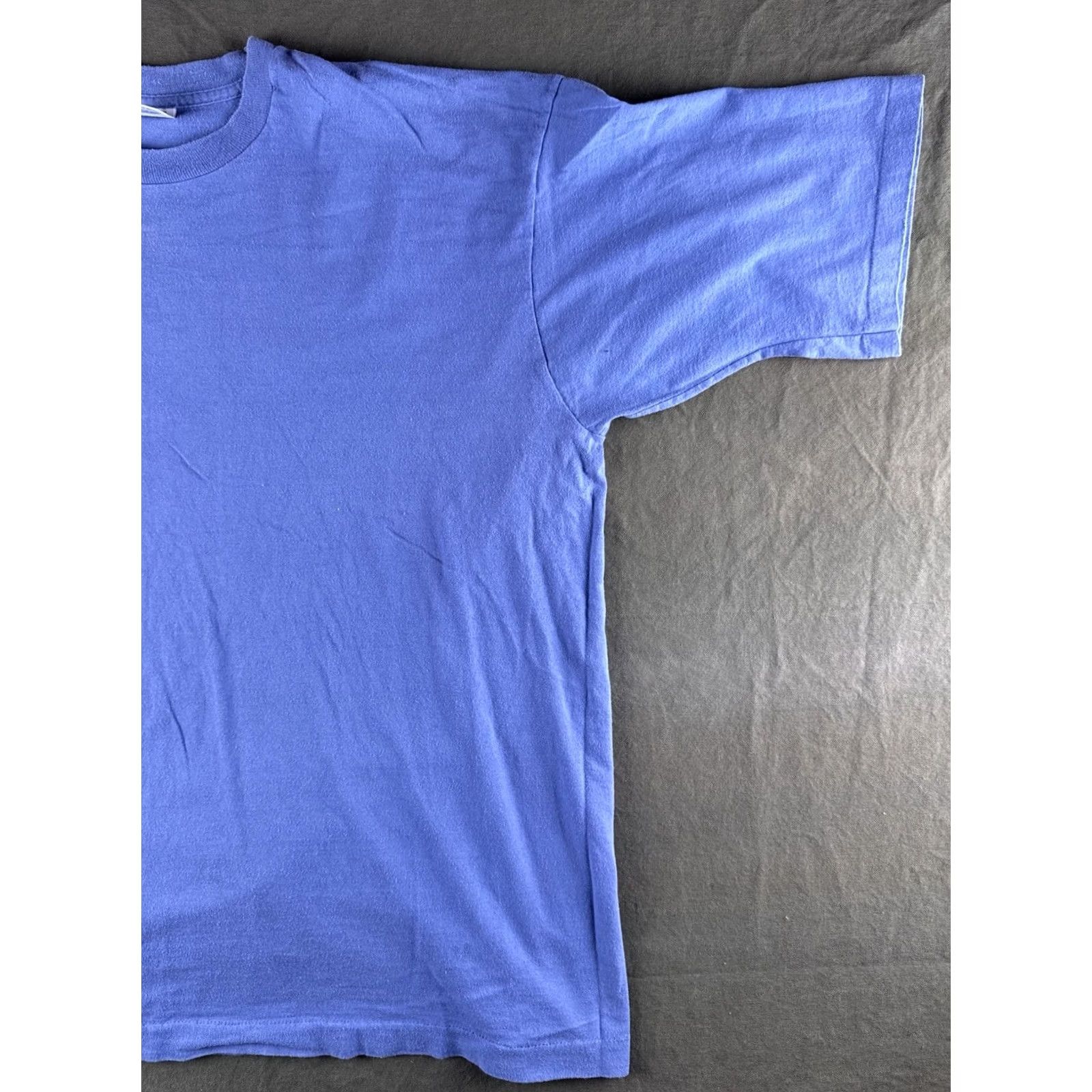 Fruit Of The Loom VINTAGE Fruit of the Loom T Shirt XL Blue Single Stitch USA Made 90s Blank Size US XL / EU 56 / 4 - 3 Thumbnail