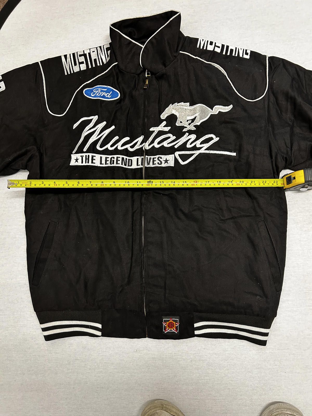 NASCAR Ford Mustang Black Racing Jacket with Embroidered Logos Size US L / EU 52-54 / 3 - 6 Thumbnail