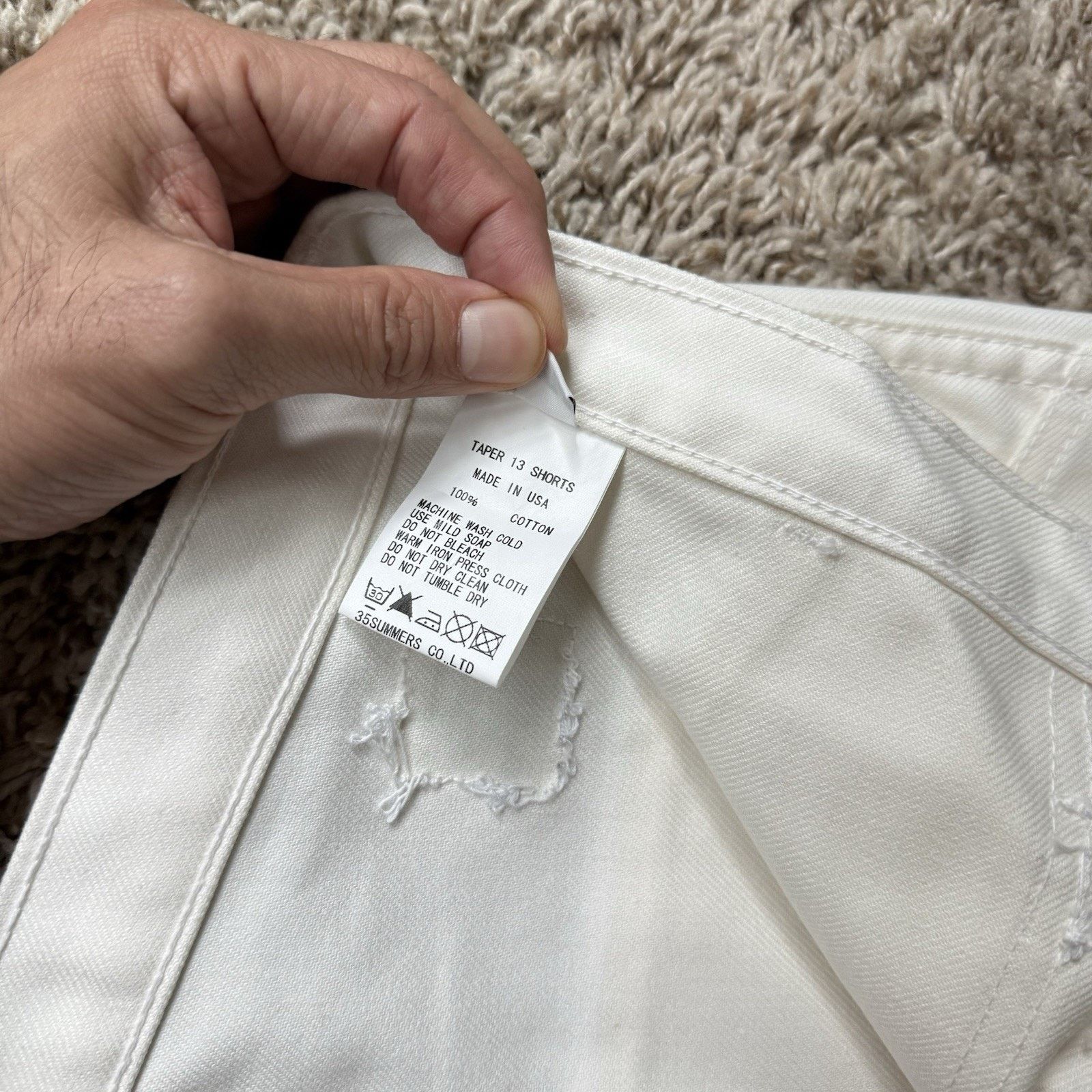 Harmony × Vintage Vintage Balance & Harmony Kempel Japan White Fatigue Shorts Size US 31 - 5 Thumbnail