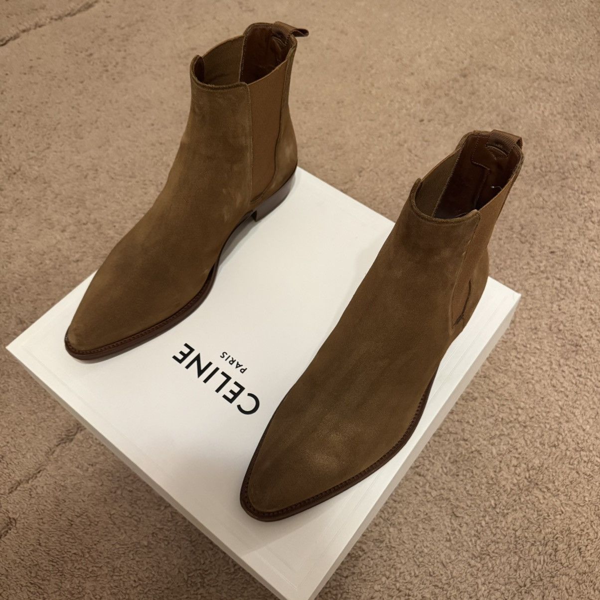 Celine × Hedi Slimane Celine Homme Suede Chelsea Boots Size US 10 / EU 43 - 2 Thumbnail