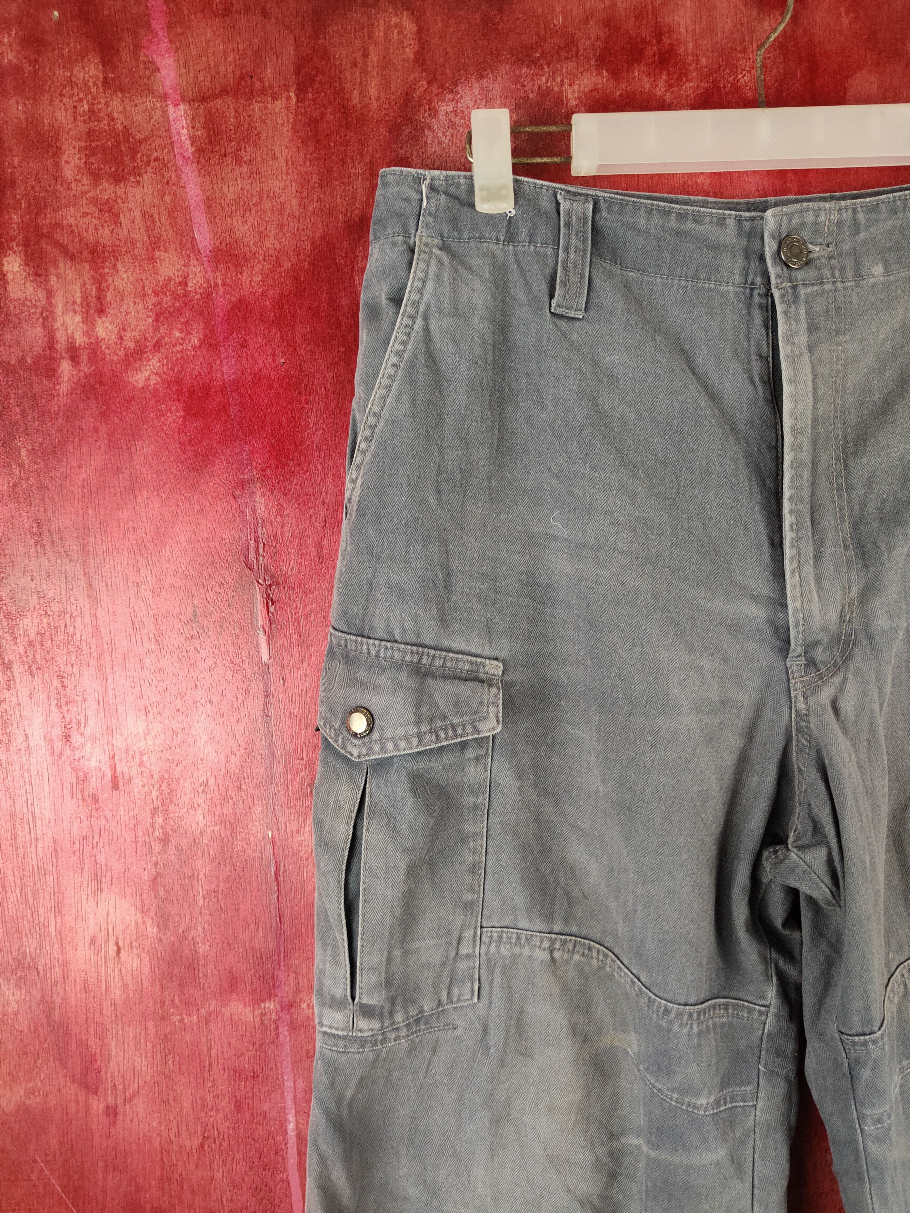 Japanese Brand × Vintage Ginwashi Faded Distressed Cargo Pants N#S007 Size US 30 / EU 46 - 3 Thumbnail