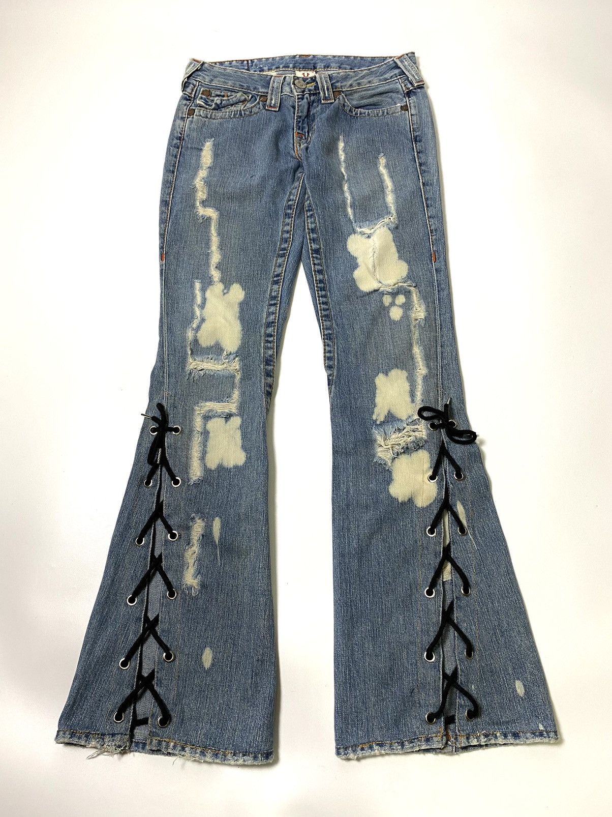 True Religion Lace up jean pant true religion flare japanese brand Size US 30 / EU 46 - 1 Thumbnail