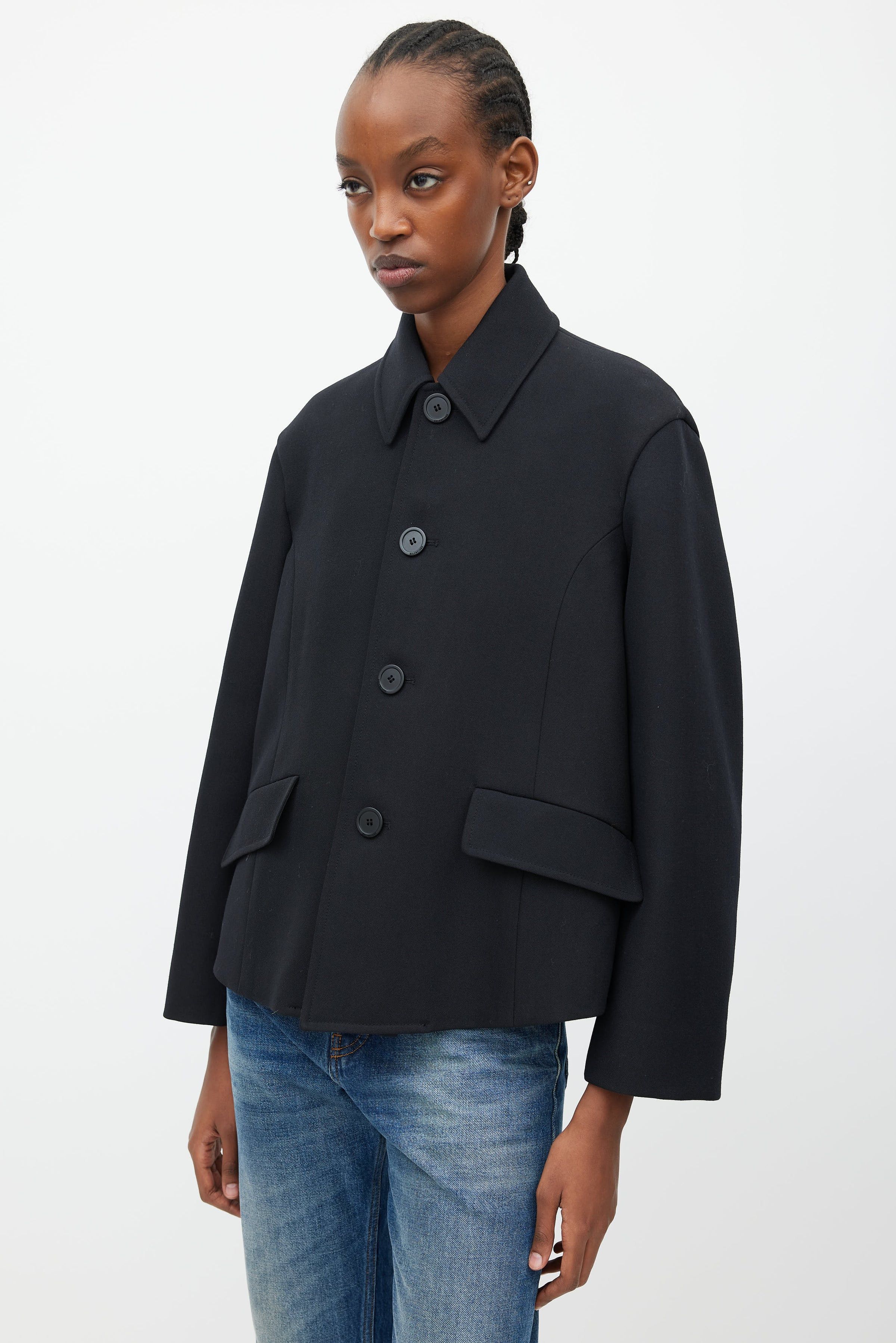 Balenciaga o1s1wg110225 Markdown Runway jacket in Black Size XS / US 0-2 / IT 36-38 - 2 Thumbnail
