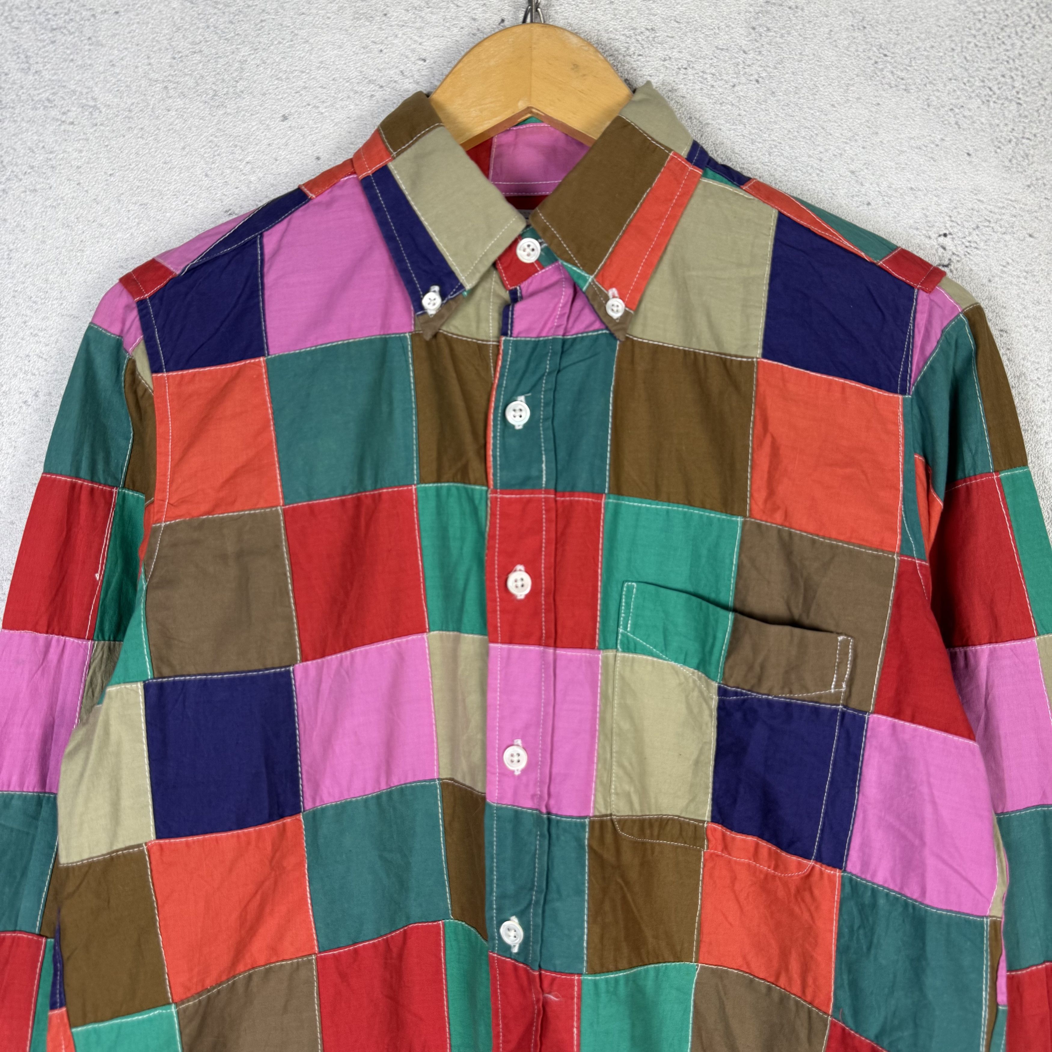 Nepenthes Nepenthes HOGGS Patch Work Button Down Shirt Size US M / EU 48-50 / 2 - 3 Thumbnail