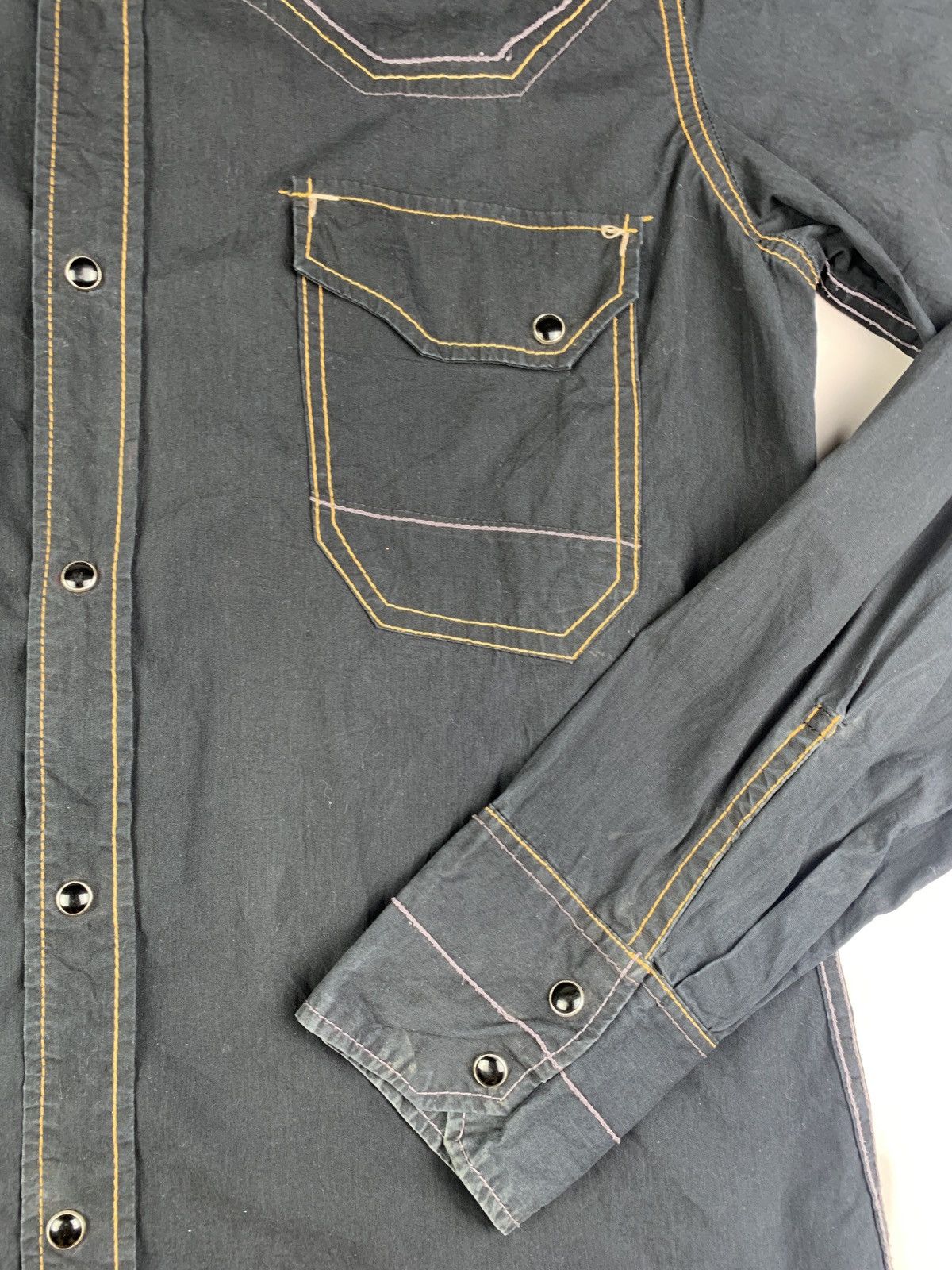 G-Star G-Star Raw Black Western Snap Button Graphic Shirt Size XL / US 12-14 / IT 48-50 - 8 Thumbnail