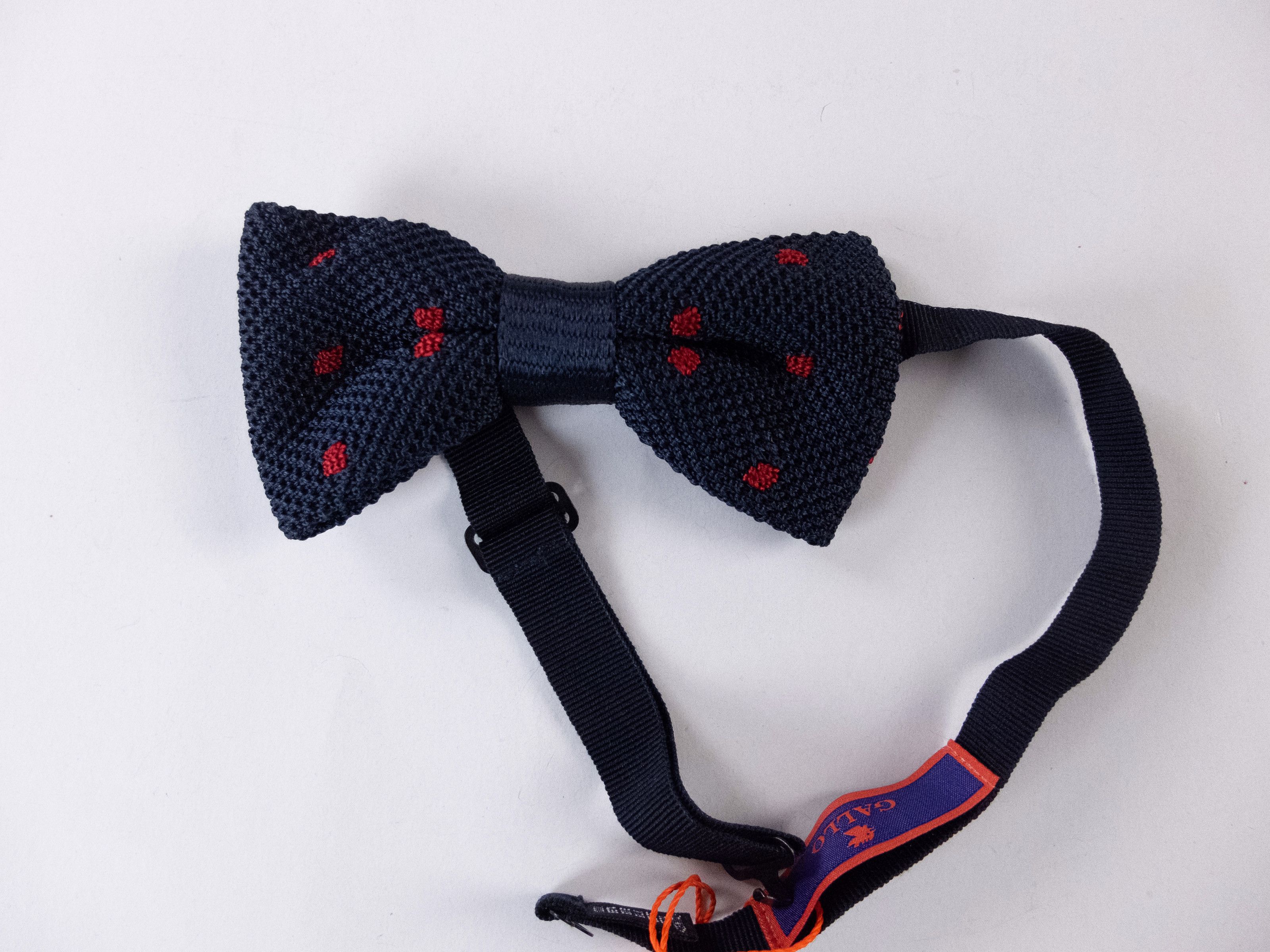 Other 2 x GALLO navy polka dots & colorful stripe silk bow ties Size ONE SIZE - 5 Thumbnail