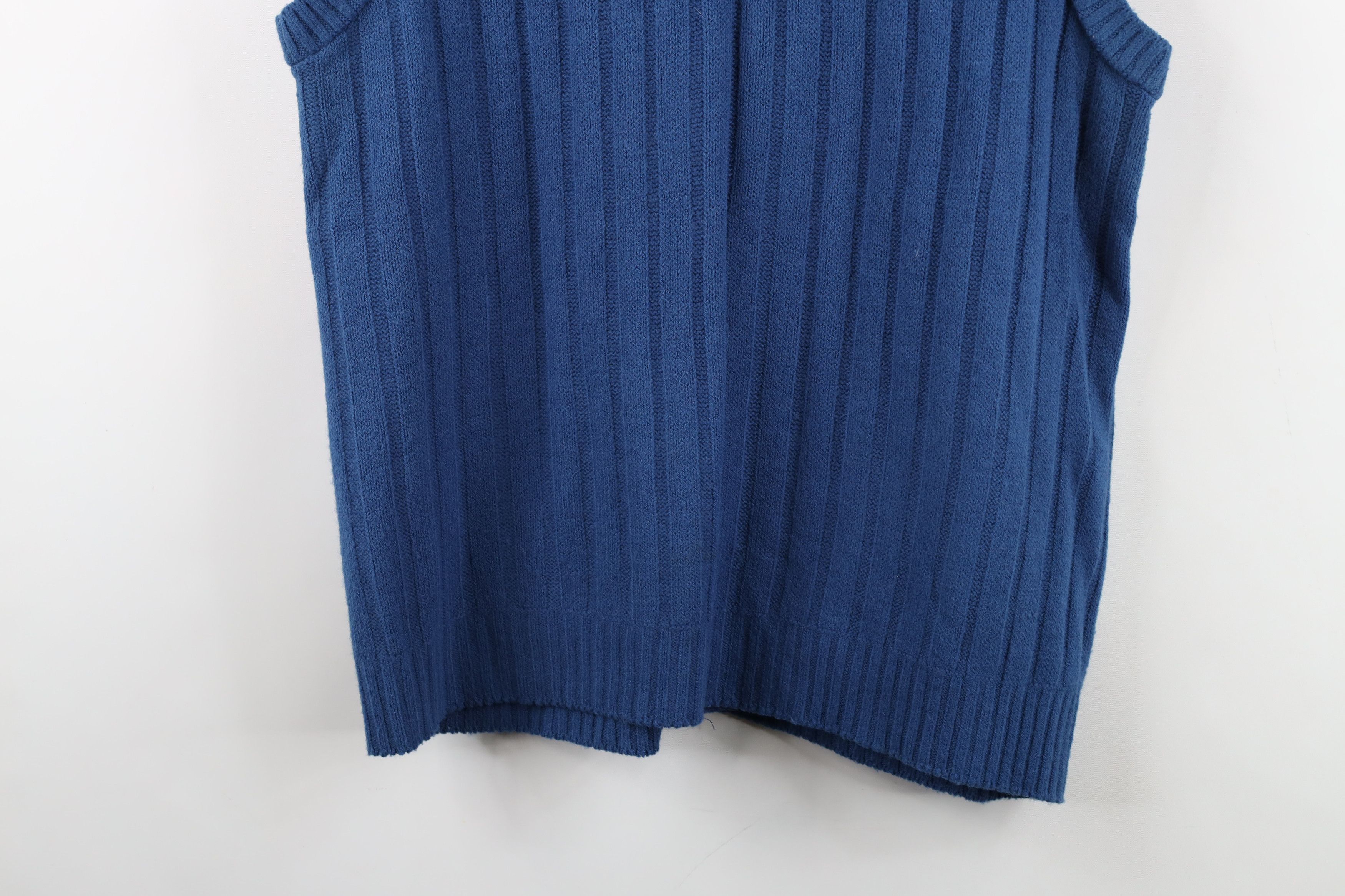 Vintage Vintage 50s Streetwear Ribbed Knit Sweater Vest Blue USA Size XL / US 12-14 / IT 48-50 - 11 Thumbnail