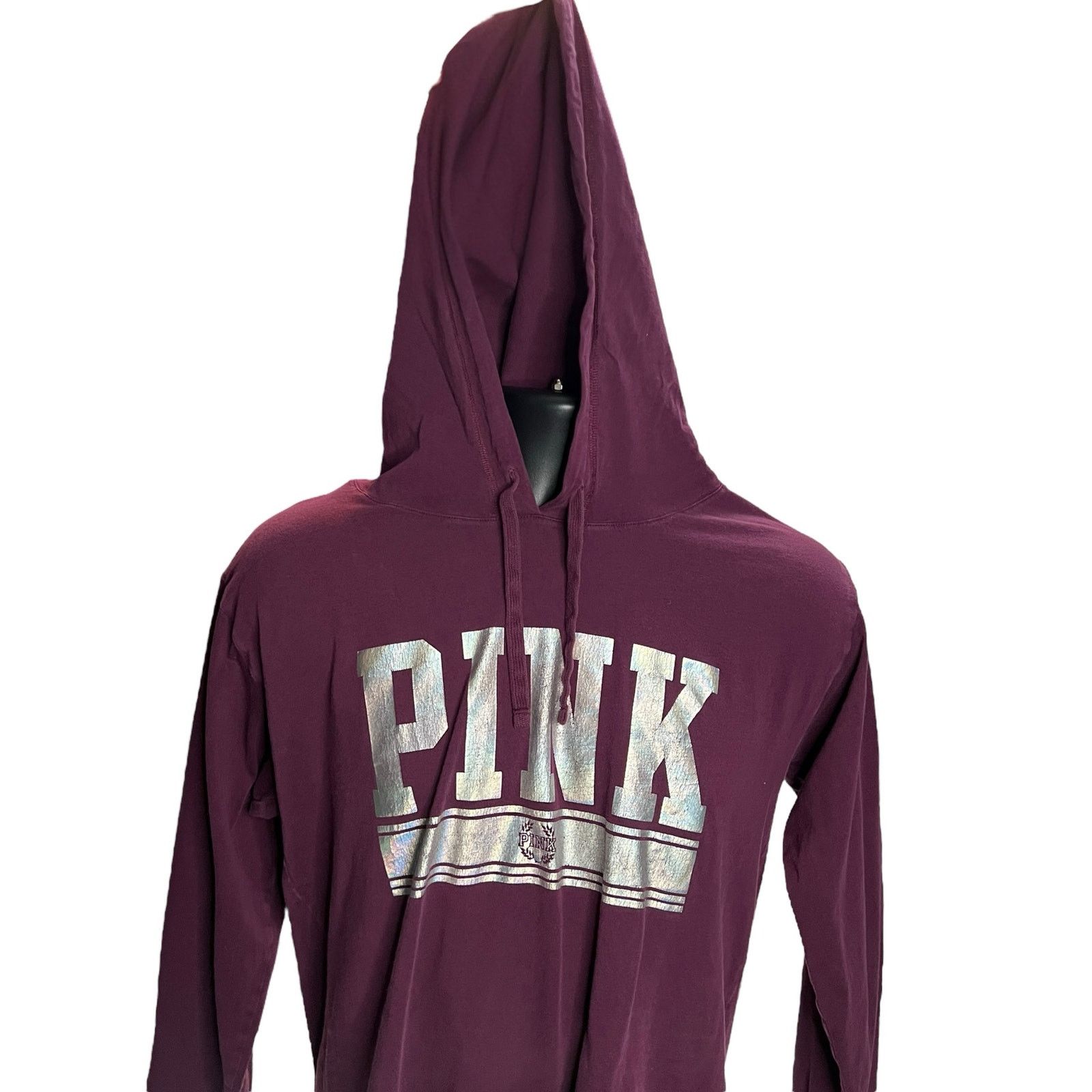 Pink Victoria’s Secret PINK Hoodie – Burgundy – Women’s Small Size S / US 4 / IT 40 - 3 Thumbnail
