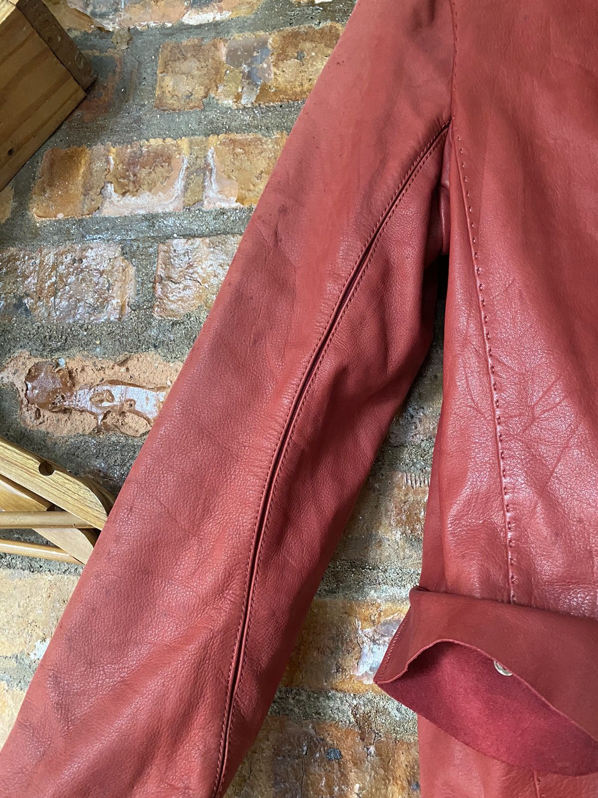 Yohan Serfaty AW2009 iconic Yohan red Leather jacket y/project Size US M / EU 48-50 / 2 - 11 Thumbnail