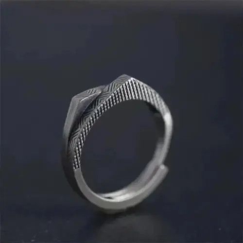 Vintage Vintage Double Layered Carved Mountain Opening Ring Size ONE SIZE - 1 Thumbnail