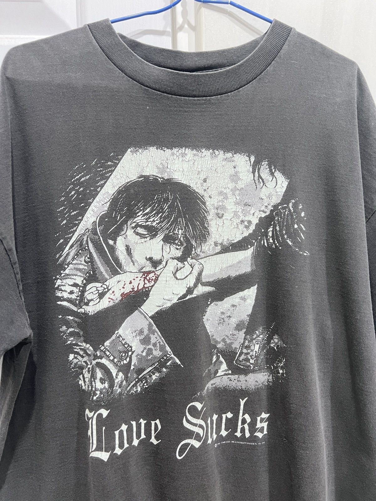 Expert Horror Vintage 90s FashionVictim LoveSucks Vampire Thrashed Faded Size US XL / EU 56 / 4 - 2 Thumbnail