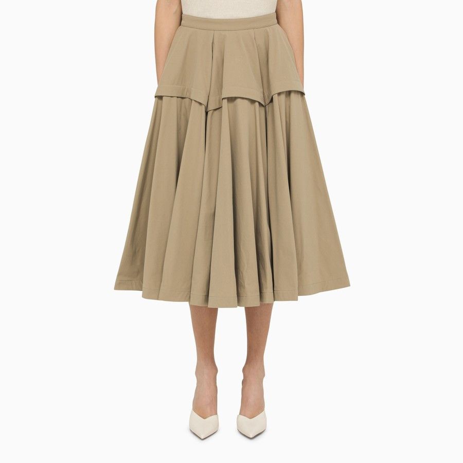 Bottega Veneta o1d2blof0824 Skirt in Beige Size 27" / US 4 / IT 40 - 1 Thumbnail