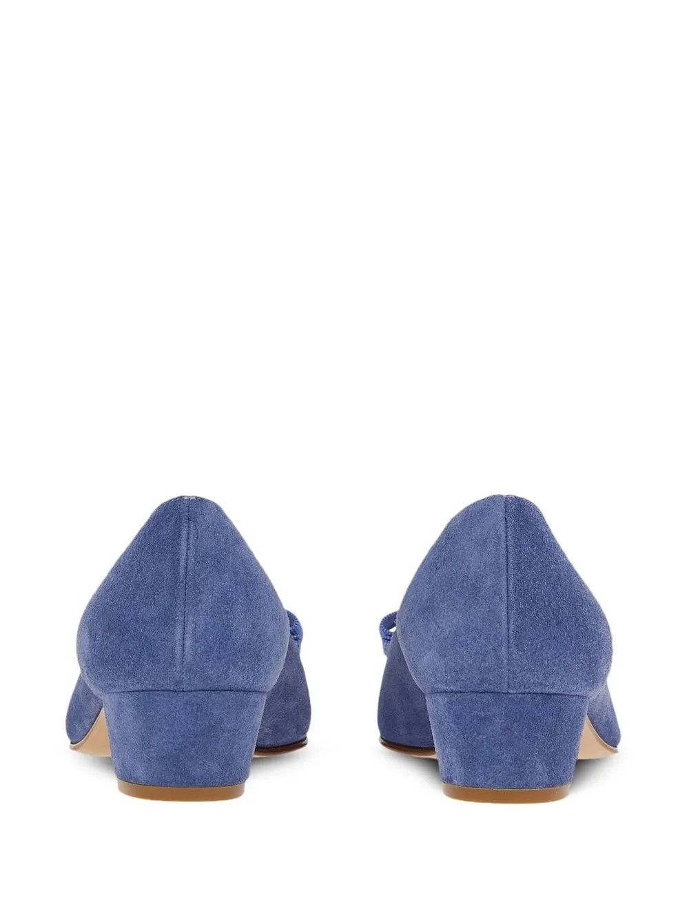 Salvatore Ferragamo o1y0426 Block Heel Pumps in Blue Size US 5 / IT 35 - 3 Thumbnail