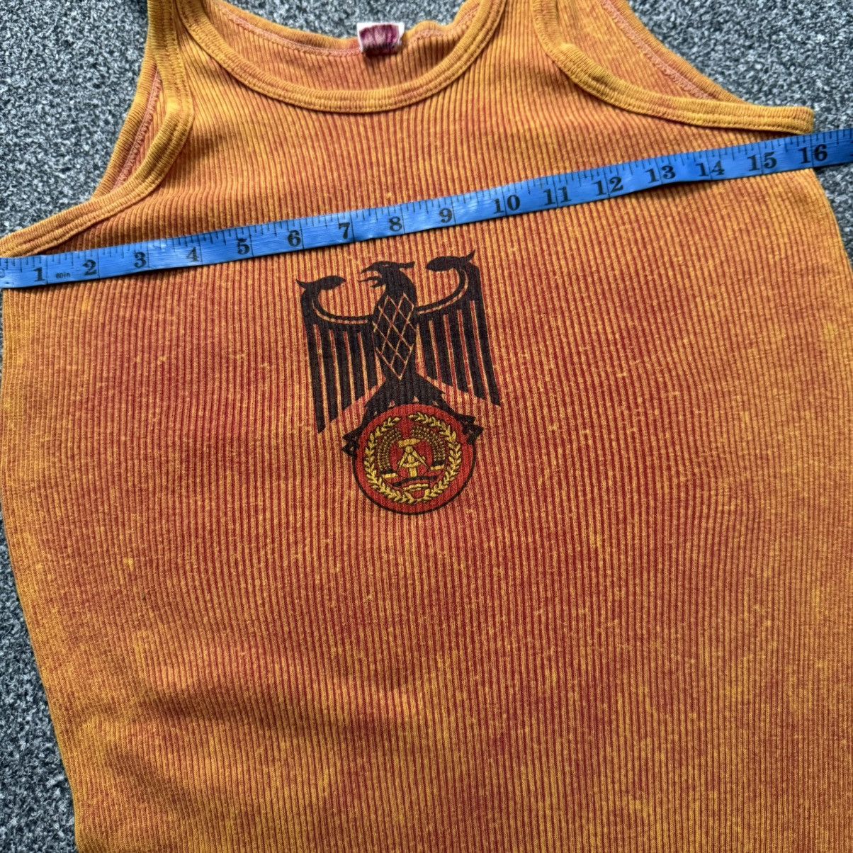 Vintage 🔥🔥 Vintage East Germany Tank Top Shirt Coats of Arms Germany Size US S / EU 44-46 / 1 - 7 Thumbnail