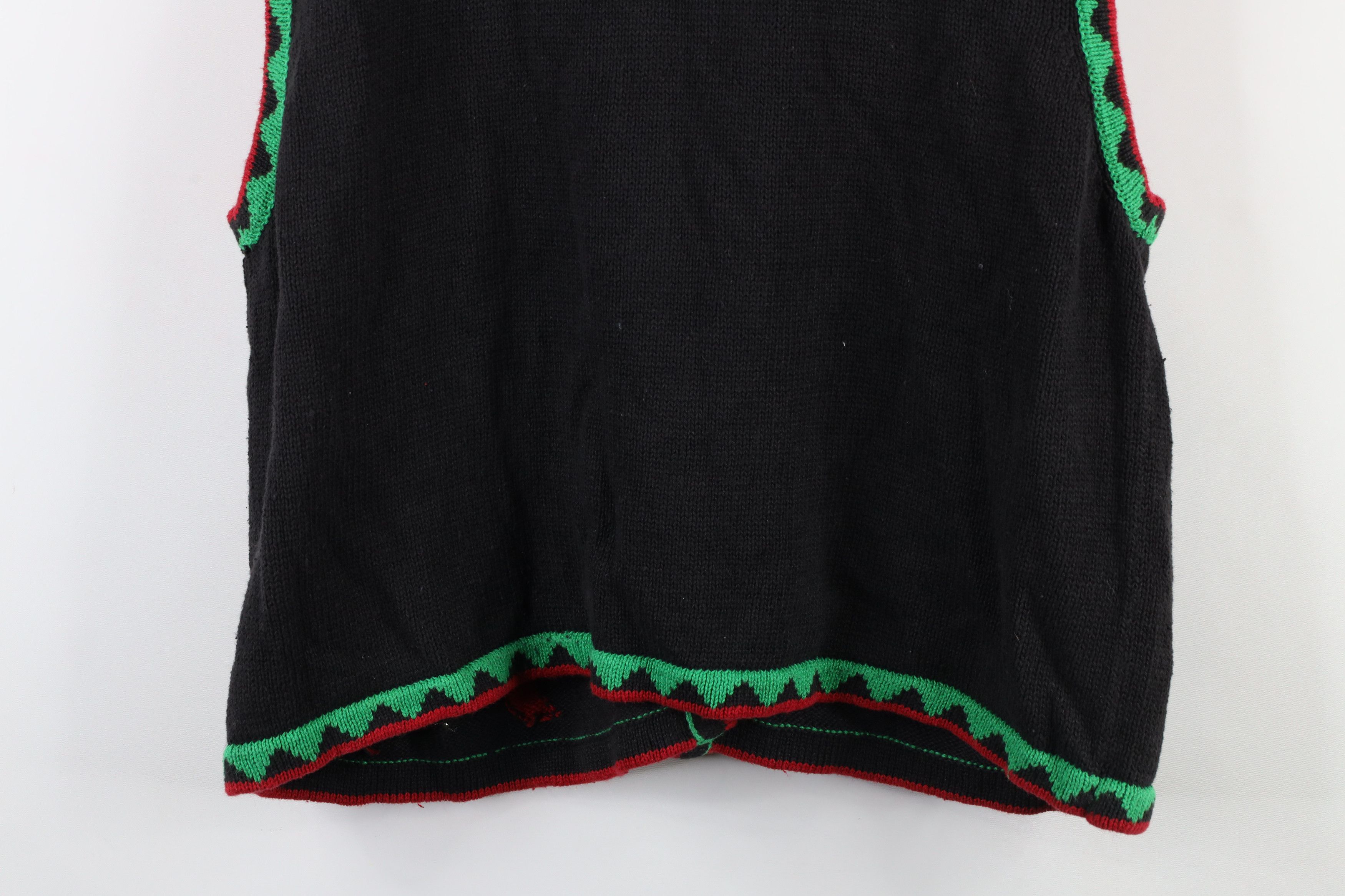 Vintage Vintage 90s Streetwear Wreath Beaded Cardigan Sweater Vest Size XXL / US 16-18 / IT 52-54 - 12 Thumbnail