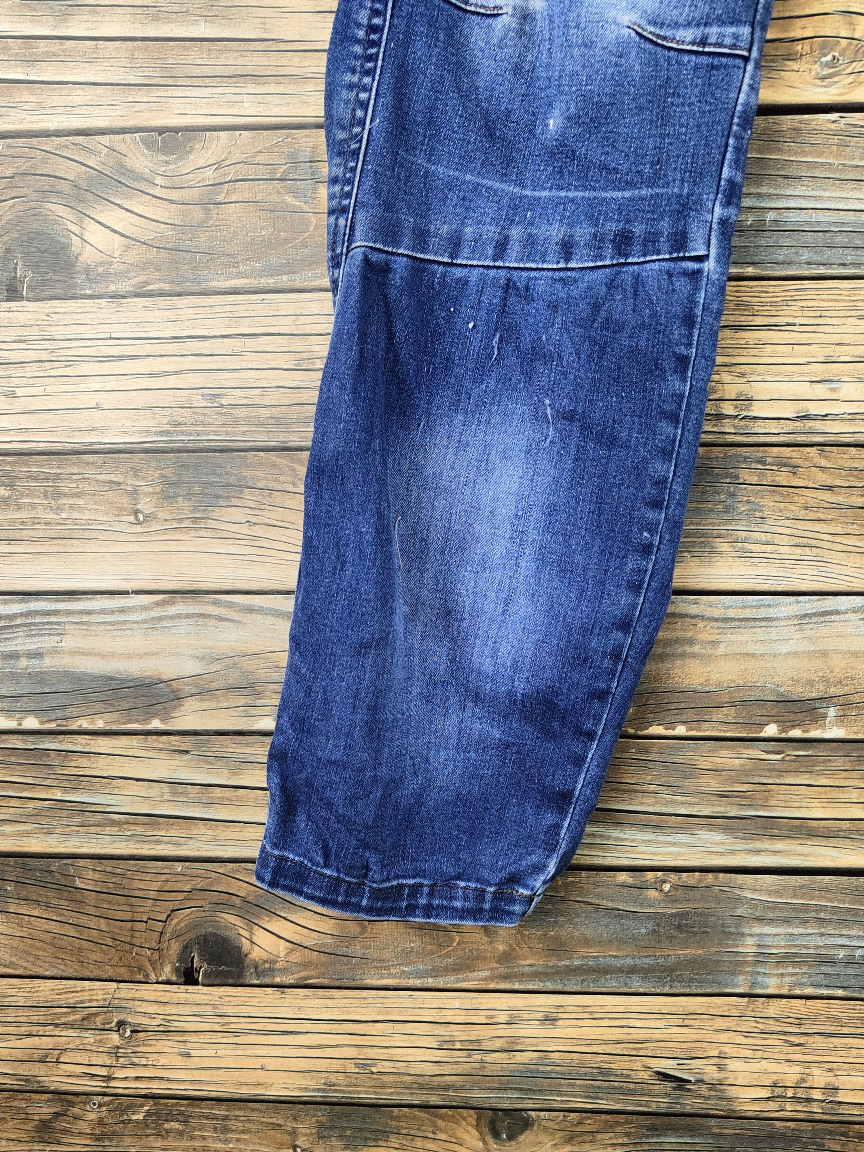 Japanese Brand I'z Frontier Blue Distressed Ripped Jeans #S2927 Size US 35 - 6 Thumbnail
