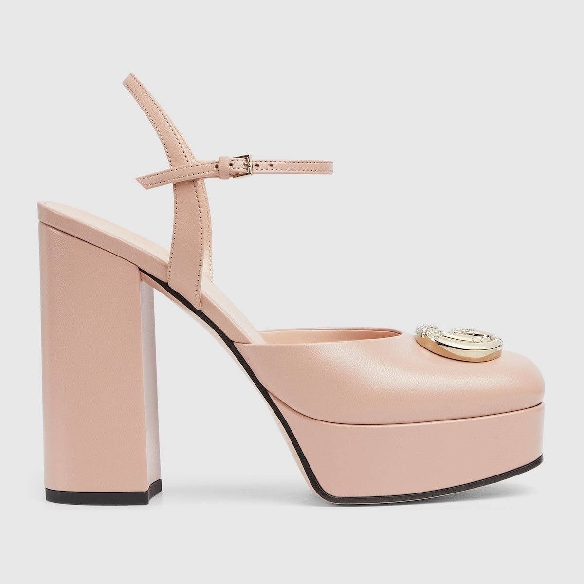 Gucci Gucci Crystal Double G Platform Pumps SIZE 37.5 Size ONE SIZE - 1 Thumbnail