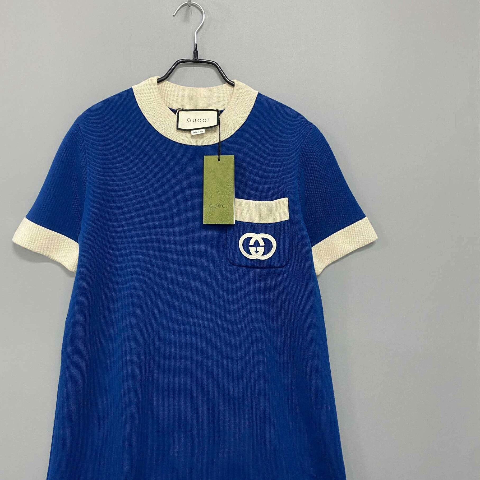 Gucci Gucci Knit Blue Dress S Women Size S / US 4 / IT 40 - 1 Thumbnail