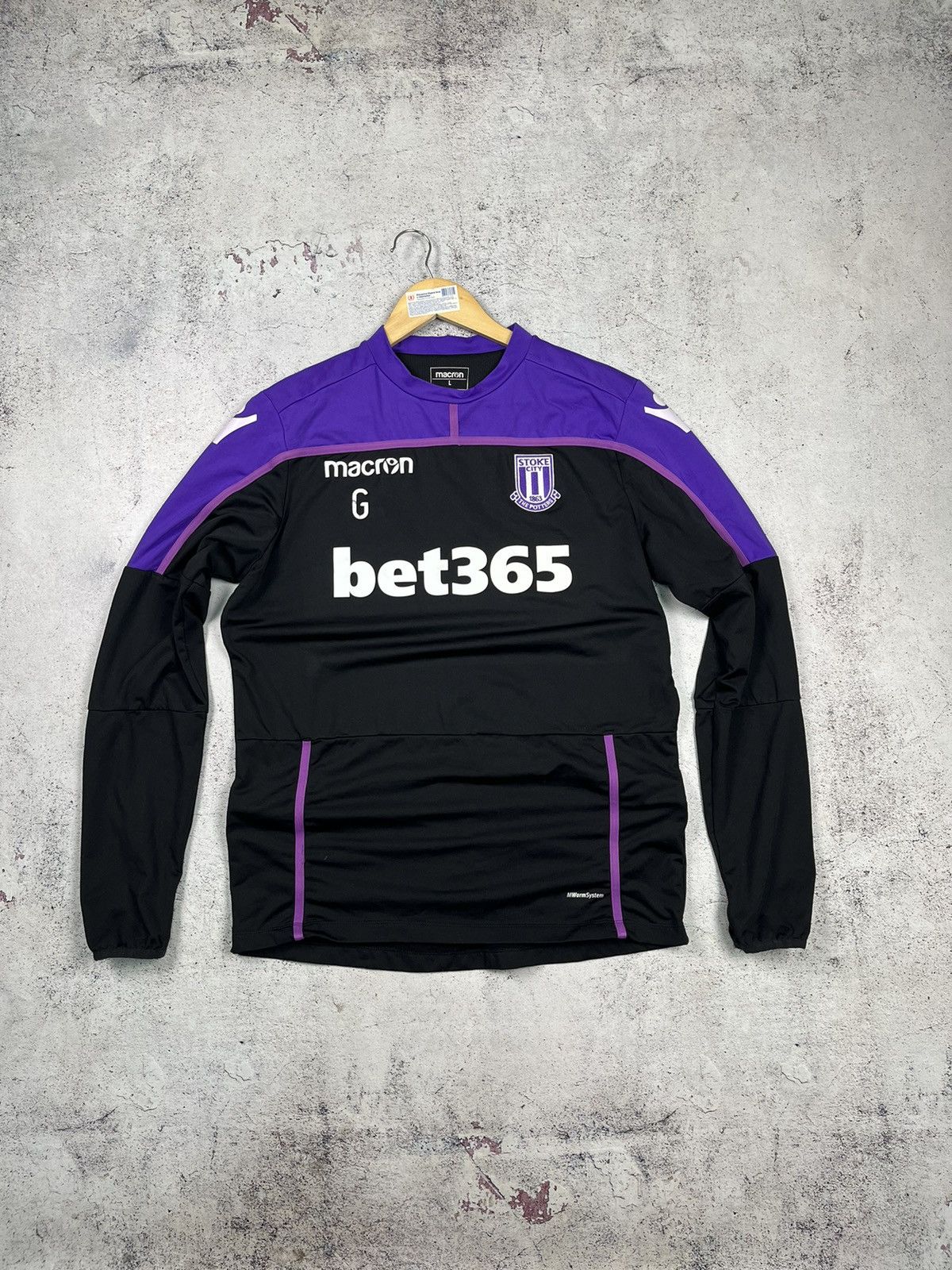 Macron MACRON STOKE CITY SOCCER LONG SLEEVE FOOTBALL SHIRT TRAINING Size US L / EU 52-54 / 3 - 1 Thumbnail