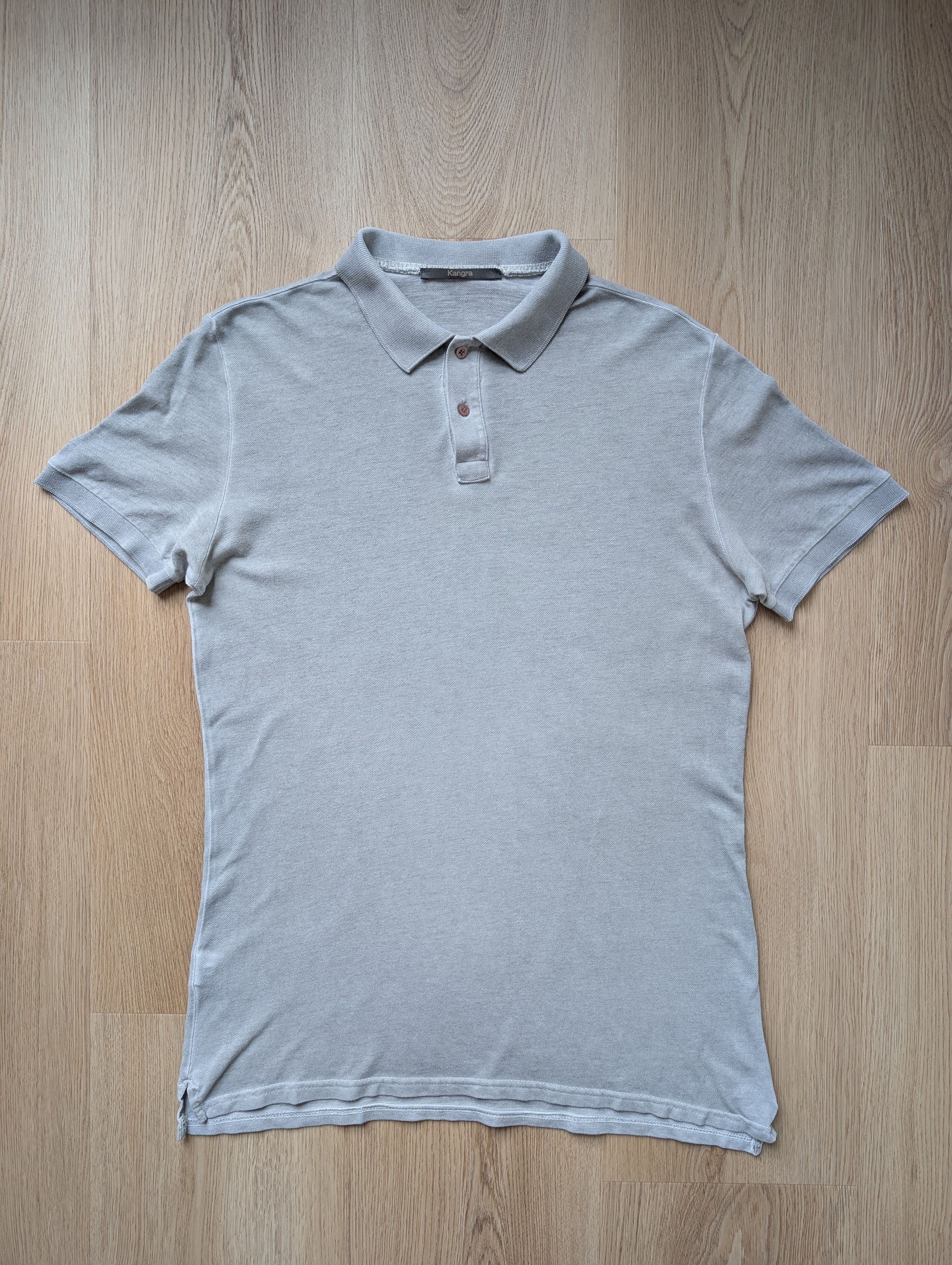 Kangra Men's Classic Grey Polo Luxury Shirt Italy
