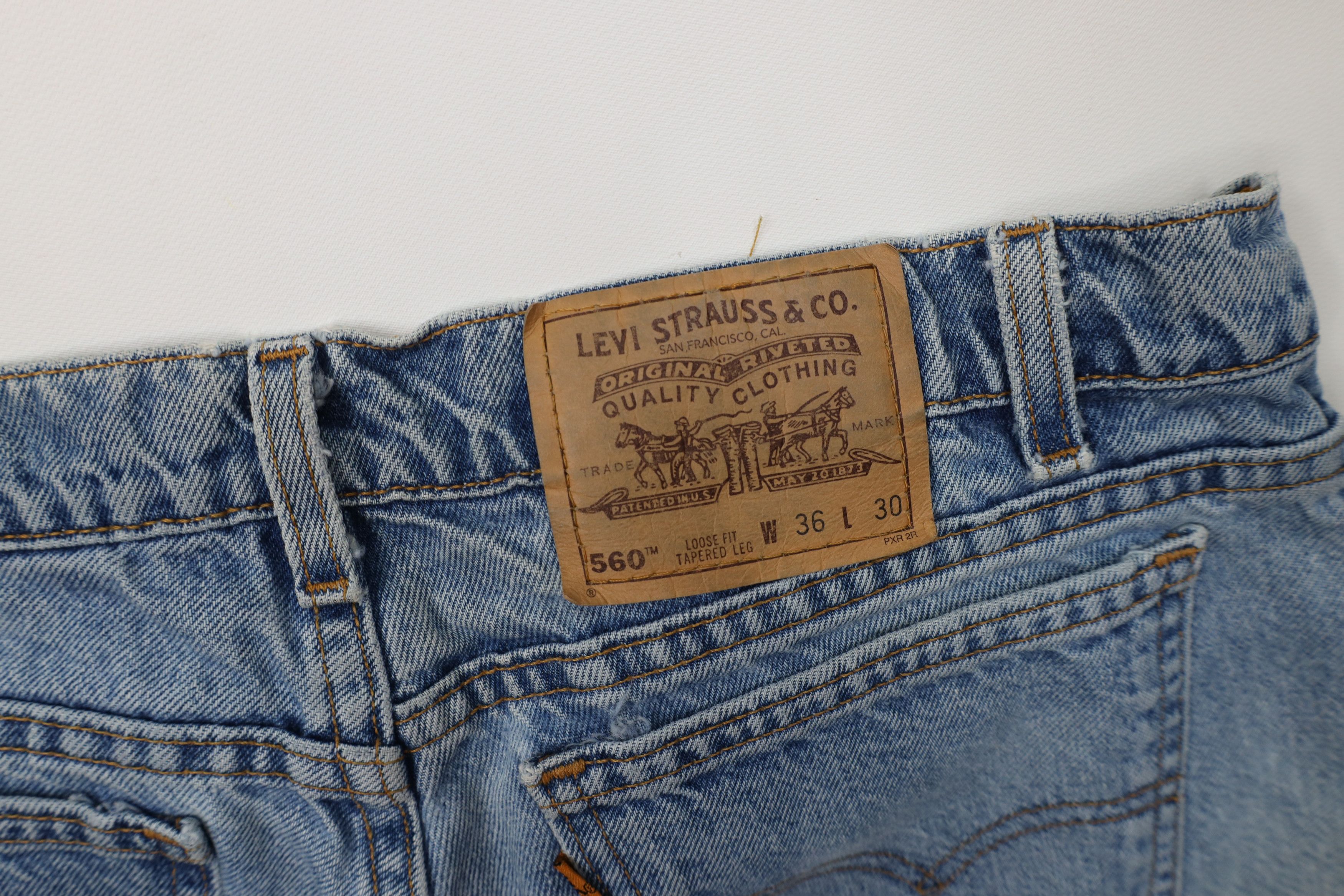 Levi's Vintage 90s Levis 560 Orange Tab Tapered Leg Jeans USA Size US 36 / EU 52 - 16 Thumbnail