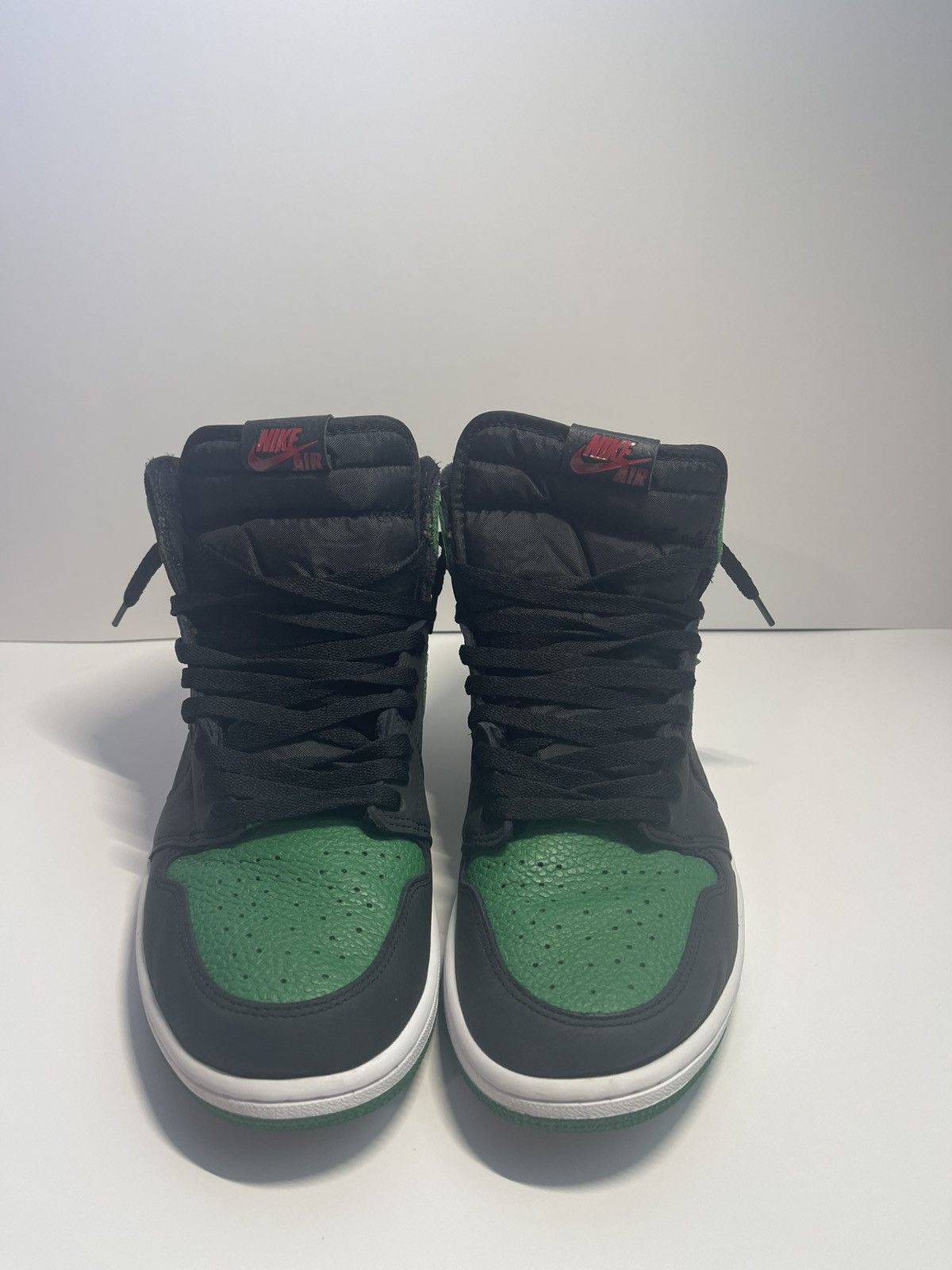 Nike Air Jordan 1 Retro High OG, Black, Green, & White 555088 030 Size US 12 / EU 45 - 1 Thumbnail