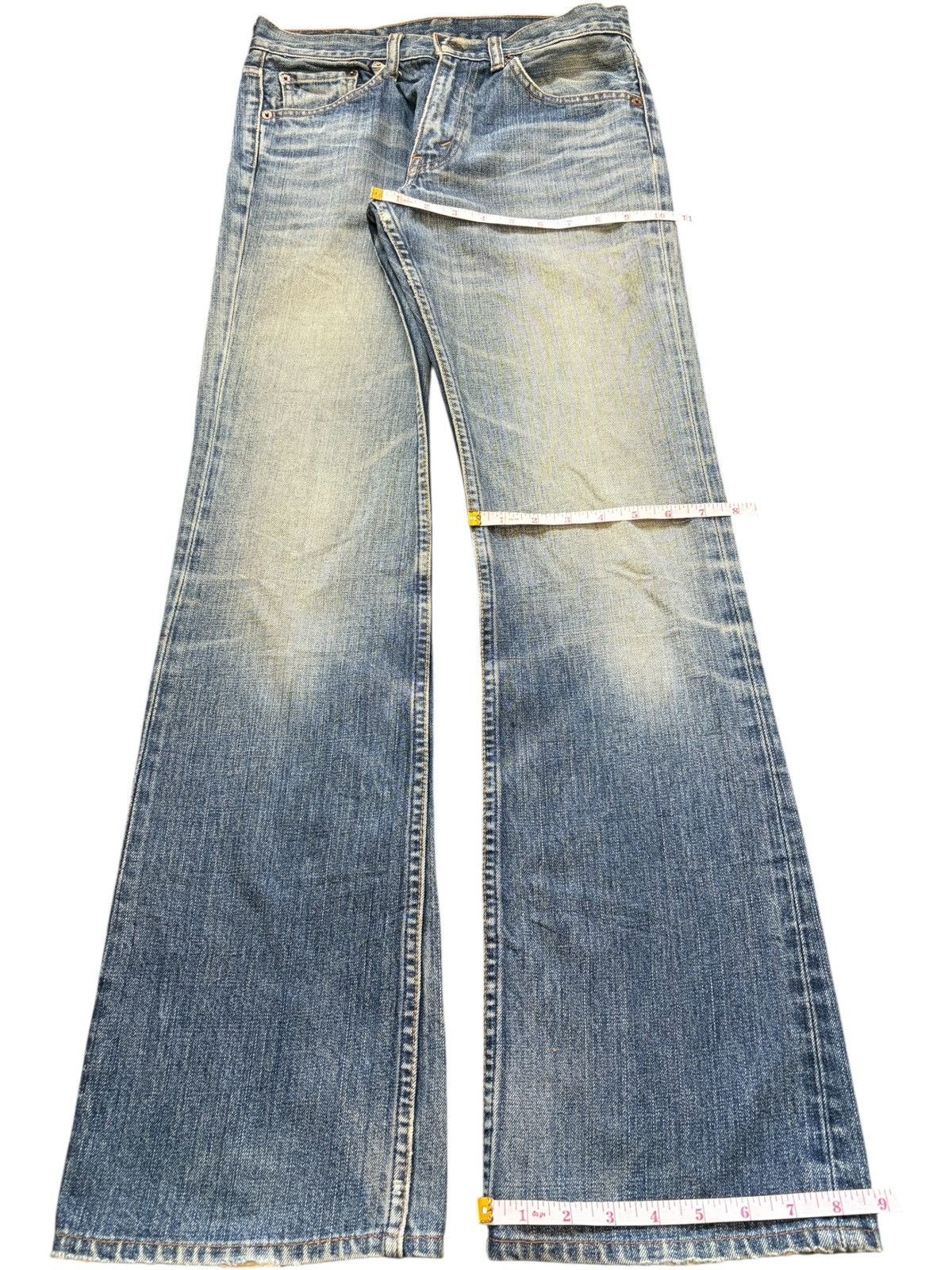 Levi's Vintage 90s Levis 517 Mud Wash Distress Flare Jeans Size US 28 / EU 44 - 8 Thumbnail
