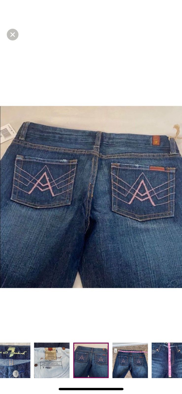 7 For All Mankind 7 for all mankind a pocket jean capris size 26 Size 26" / US 2 / IT 38 - 6 Thumbnail
