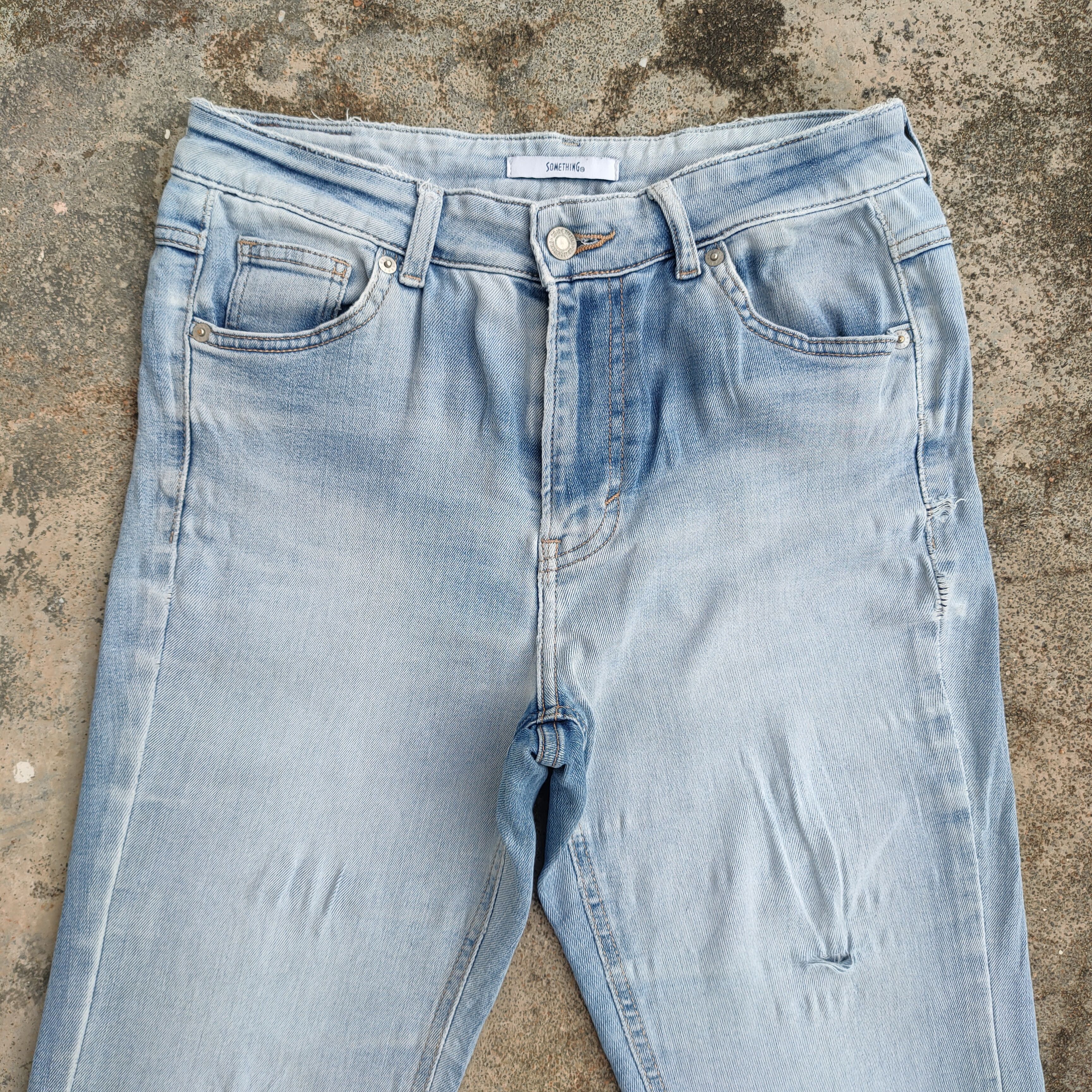 Japanese Brand × Jean × Vintage VINTAGE SOMETHING WOMAN FLARE JEANS DENIM PANTS Size US 30 / EU 46 - 2 Thumbnail