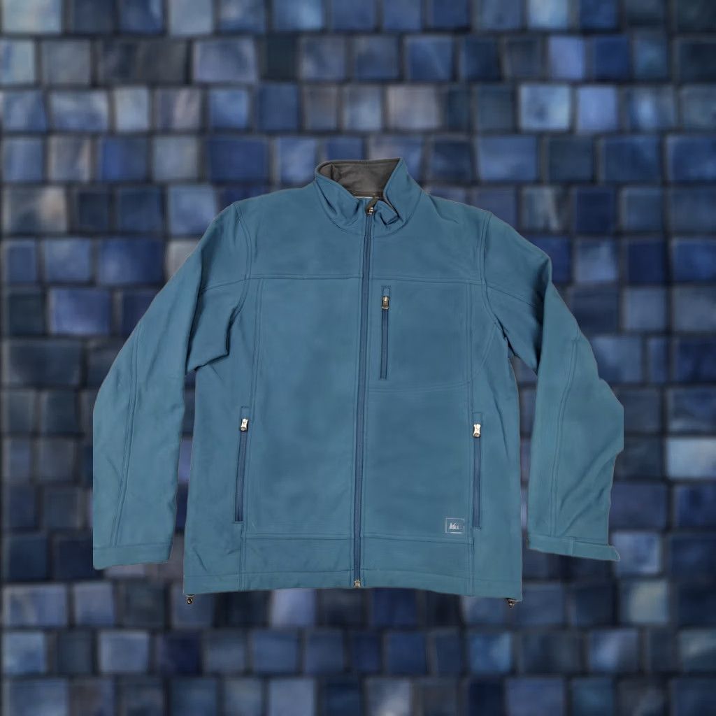 Vintage REI Jacket Mens Large Blue Soft Shell Fleece Lined Zip Pockets Outdoor Hiking Size US L / EU 52-54 / 3 - 1 Thumbnail
