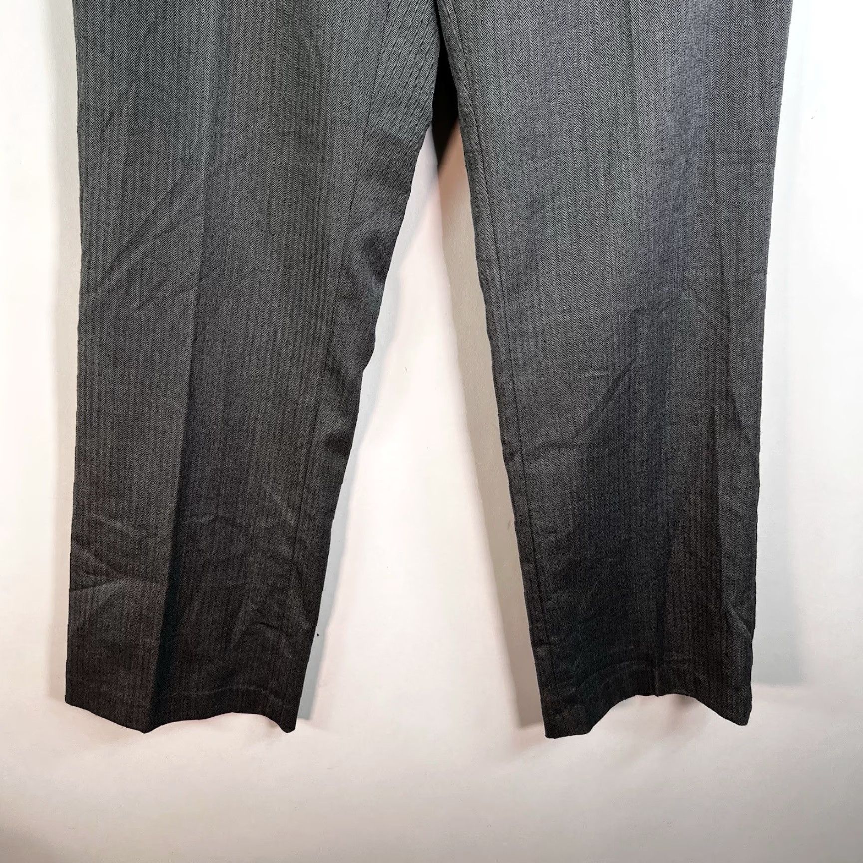 NYDJ NYDJ Straight Herringbone Dress Pants Womens Size 14 Gray 365X33 Size 36" / US 14 / IT 50 - 4 Thumbnail