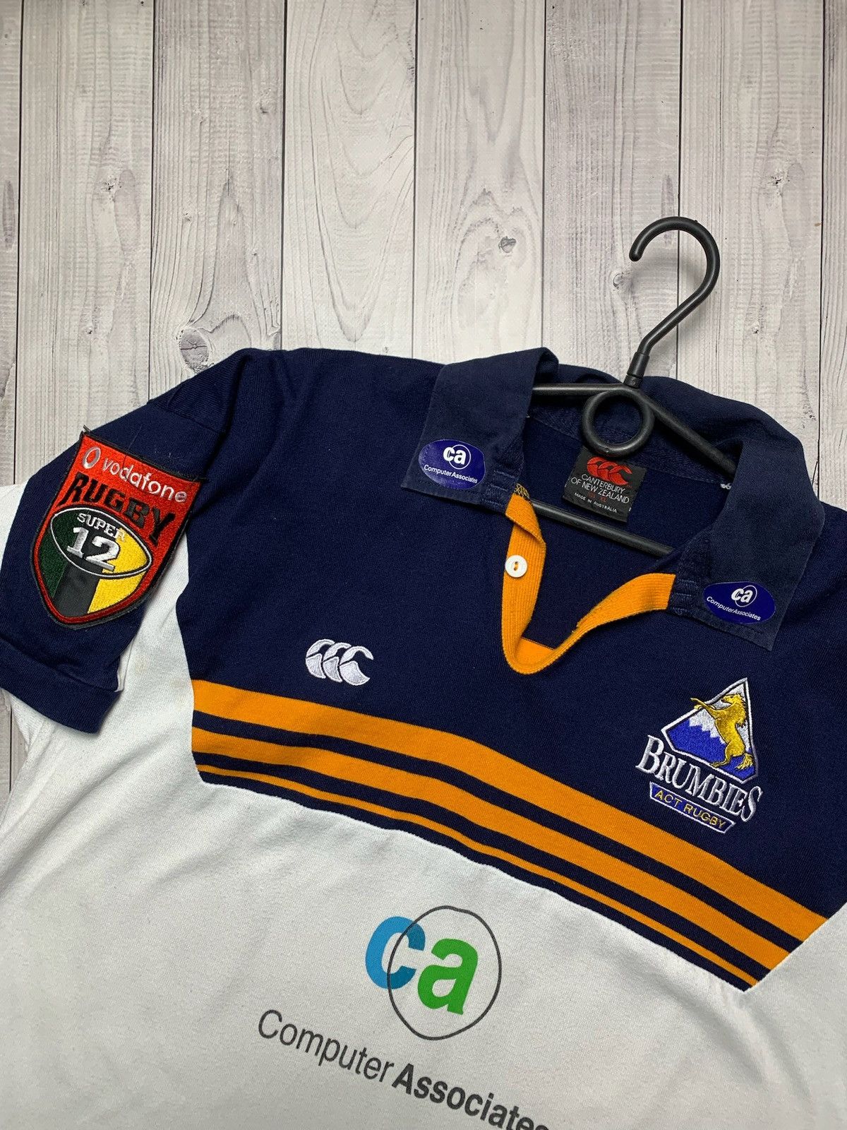 Canterbury of New Zealand Vintage Rugby jersey Brumbies Canterbury size XL logo Size US XL / EU 56 / 4 - 2 Thumbnail